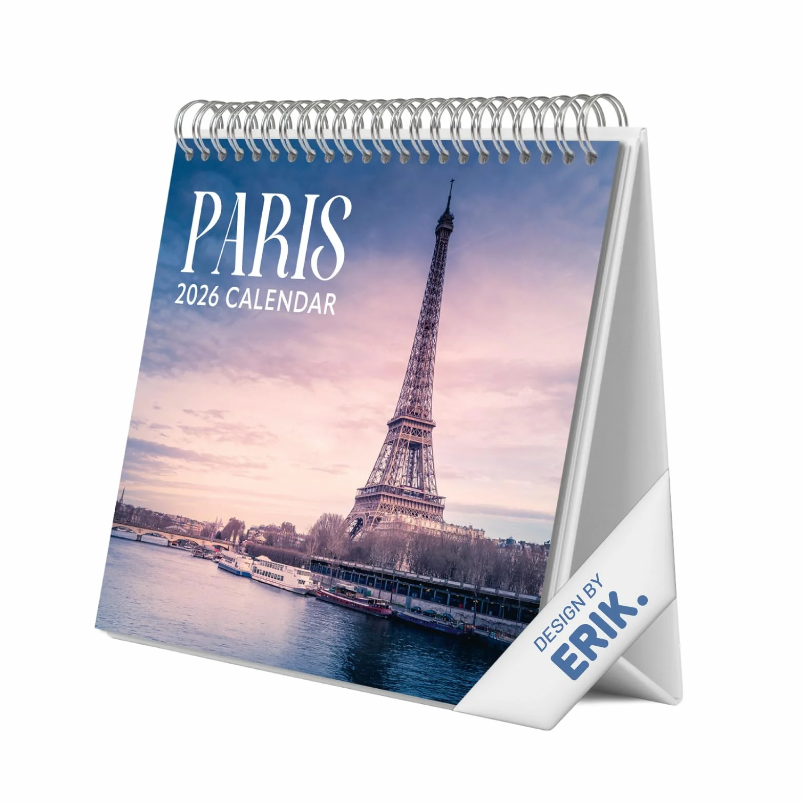 Grupo Erik Desk Calendar 2026 - Paris Calendar 2026 Month To View | Monthly Desk Planner, Desktop Gifts Under 10 Pounds | Travel Gifts For Friends