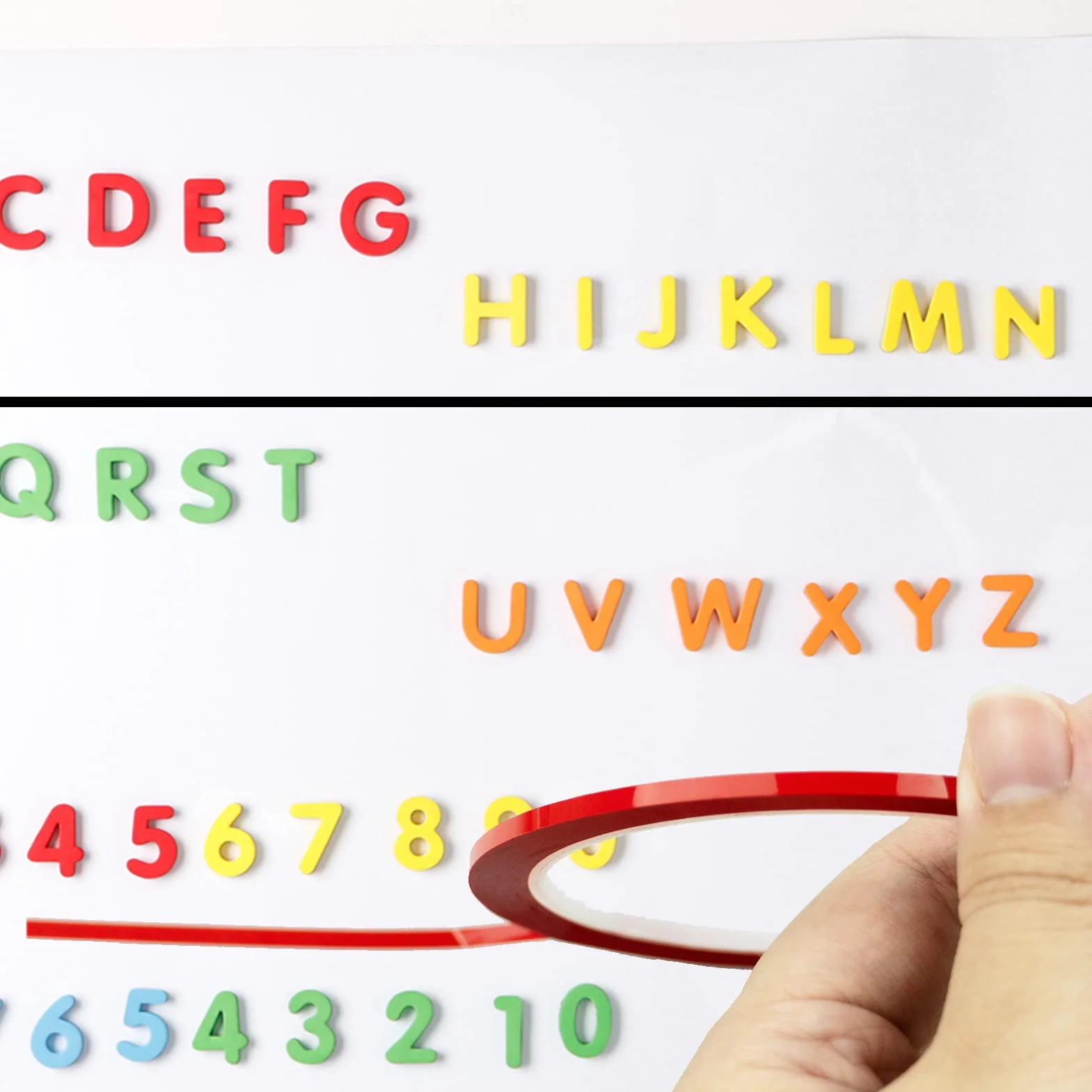 Taśma samoprzylepna do tablicy 10 sztuk 3 mm wielokolorowa z grafiką