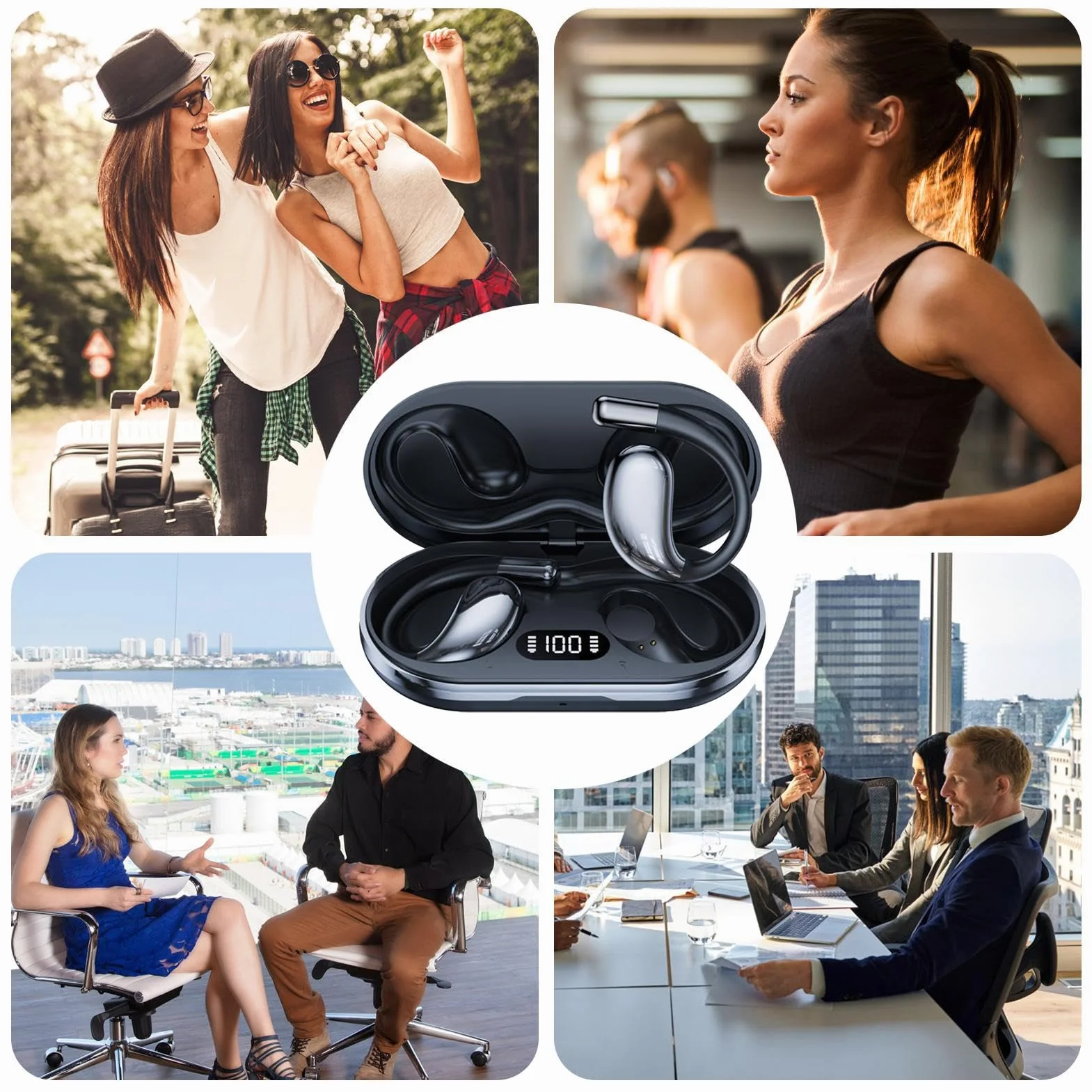 Travel Translator Earbuds | Ai Translator Earbuds | Translation Earbuds | Hifi Sound Earbuds | Smart Earbuds | Ai Translator Earbuds Real-time 60h Long Life And Hifi Sound For Travel Learning