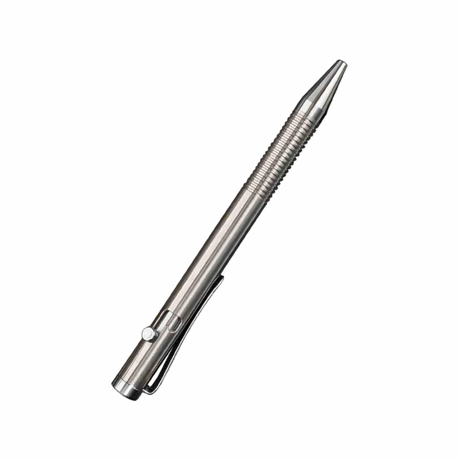 Tytanowy Długopis, Długopis ze Stopu Tytanu Zakręcany Długopis Action Pen Metalowa Kieszonka na Długopis Kolekcja Biznesowa Długopis Wysuwany Metalowy Długopis do Codziennego