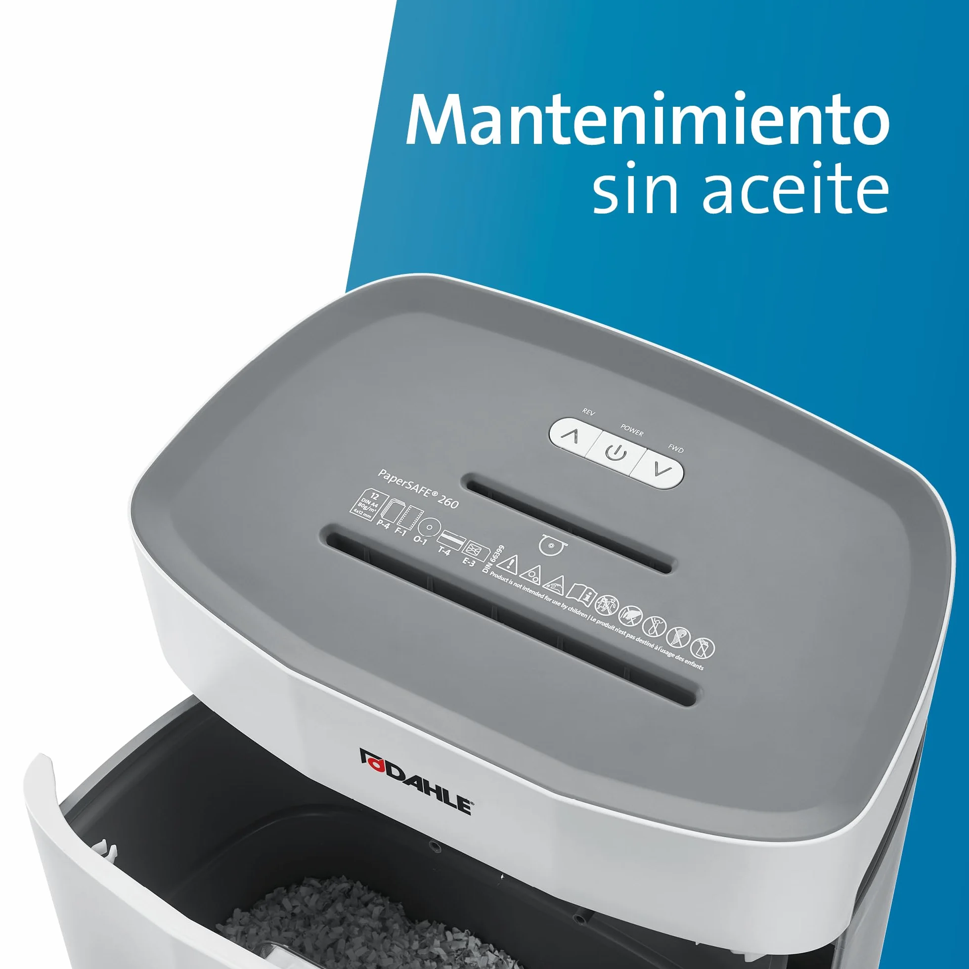 Dahle 23240-16171 Niszczarka, Szary, 10 arkuszy / 25 l