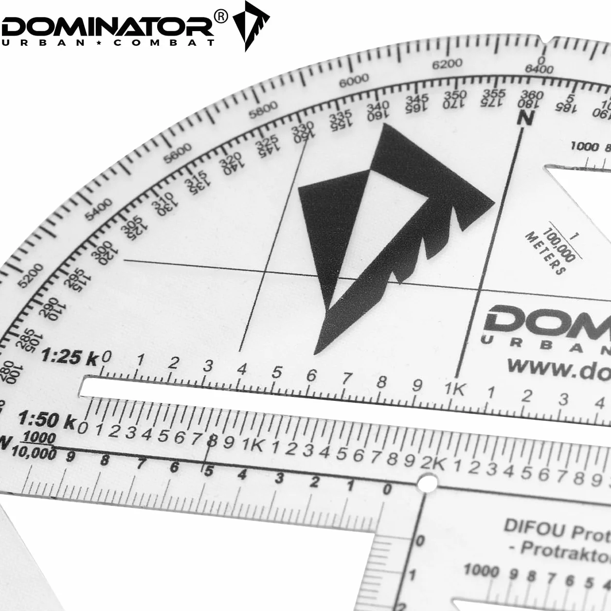DOMINATOR URBAN COMBAT Taktyczny kątomierz mapowy BW Card Protraktor V4