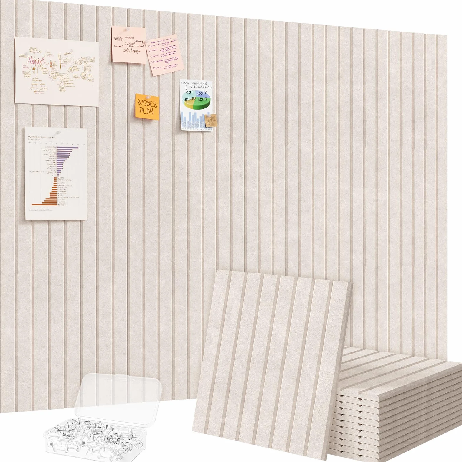 Lifewit Filcowa Tablica 120 x 90 cm Samoprzylepna, 12-Pack Alternatywa dla Tablica Korkowa, Vision Board Cork Board Memo z 50 Pinezkami do Biura, Kuchni i Pokoju Dziecięcego, Beż Owsiany