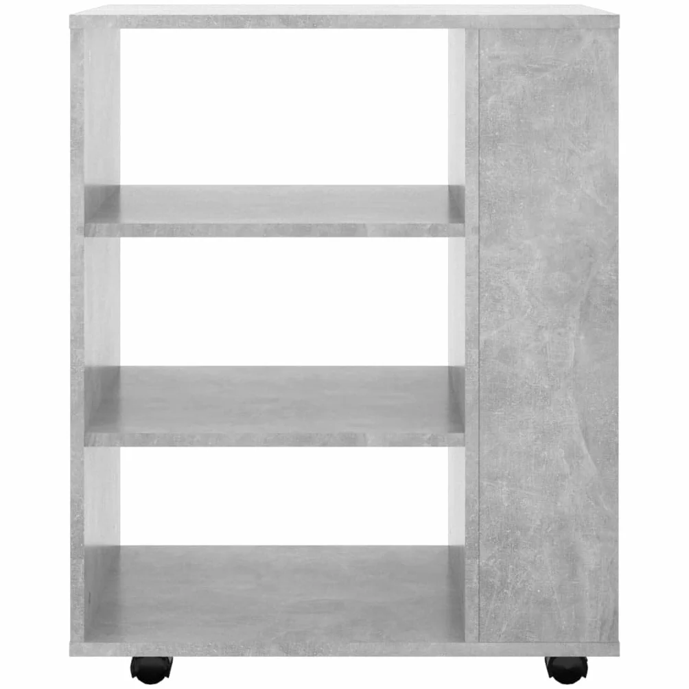 vidaXL Szafka na kółkach 60x35x75 cm beton szary