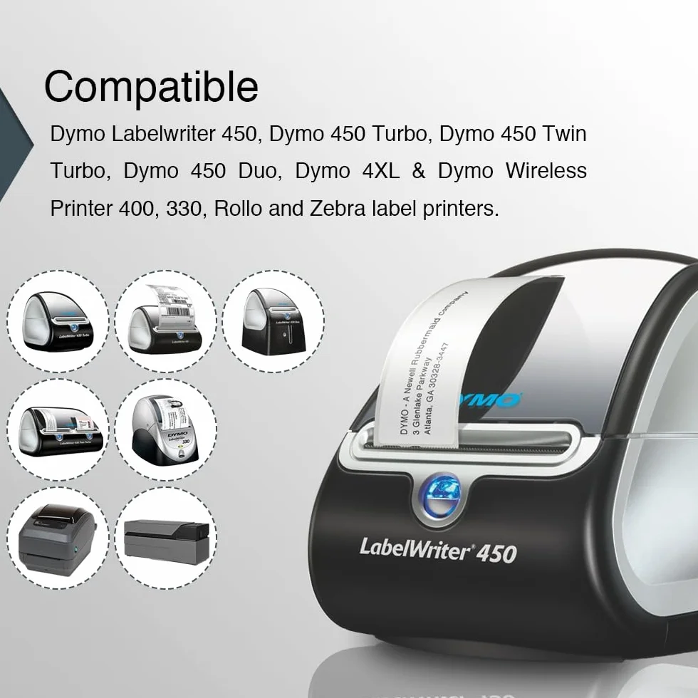BETCKEY Etykiety Kompatybilne z DYMO S0722550 19mm x 51mm 500 Sztuk do LabelWriter 450 4XL