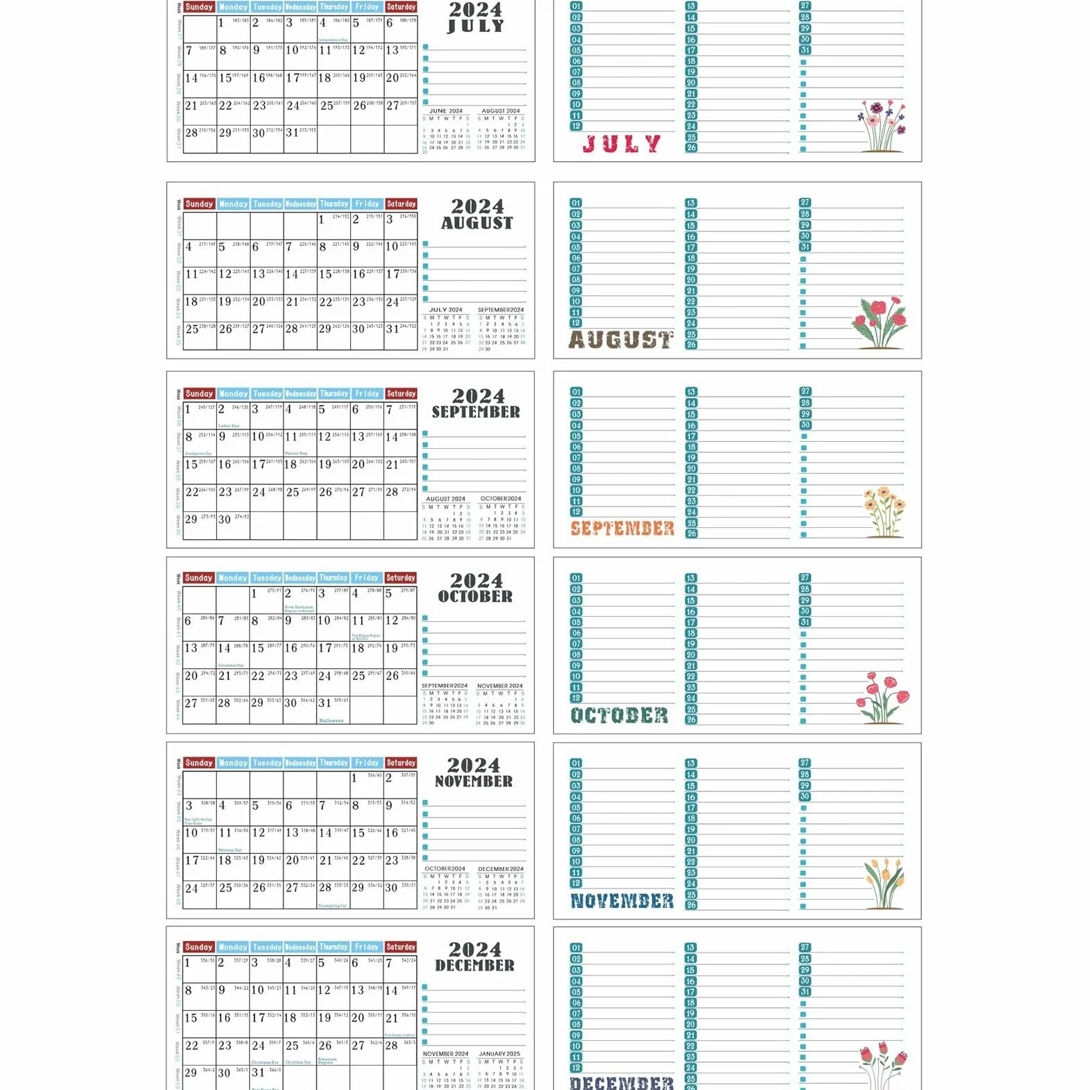 Desktop Calendar 2025-2026, Monthly Planner, 8x7.8 Inch with Stickers for Home School