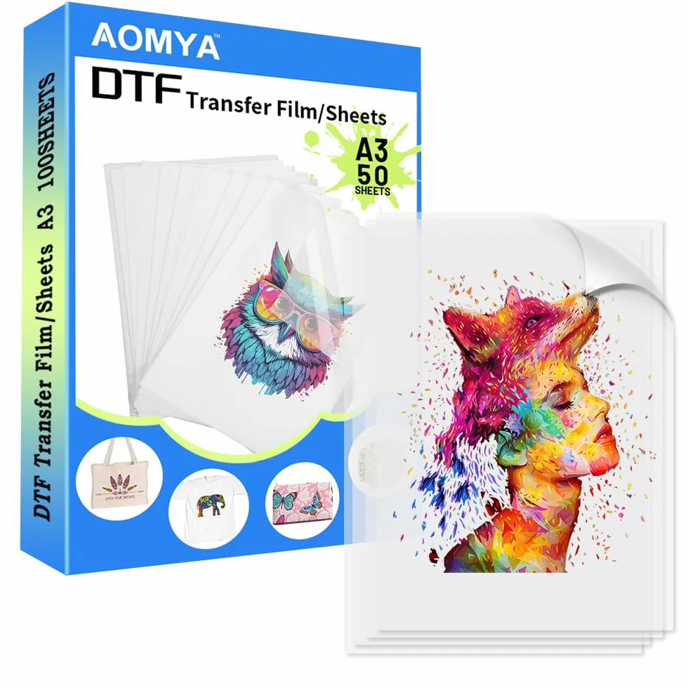 Folia transferowa DTF A3 50 arkuszy 11,7 x 16,5 błyszcząca PET do sublimacji