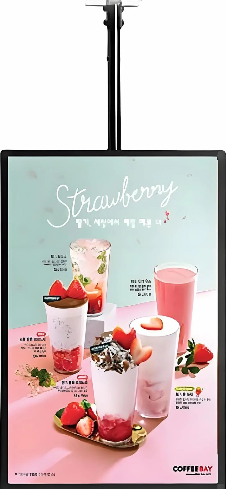 Slim Snap Frame LED Light Box, Podświetlany Wyświetlacz Plakatu LED, Teleskopowa Rama Wyświetlacza Menu LED Podświetlana Do Restauracji, Billboard Montowany Na ścianie,Vertical-60 * 80cm