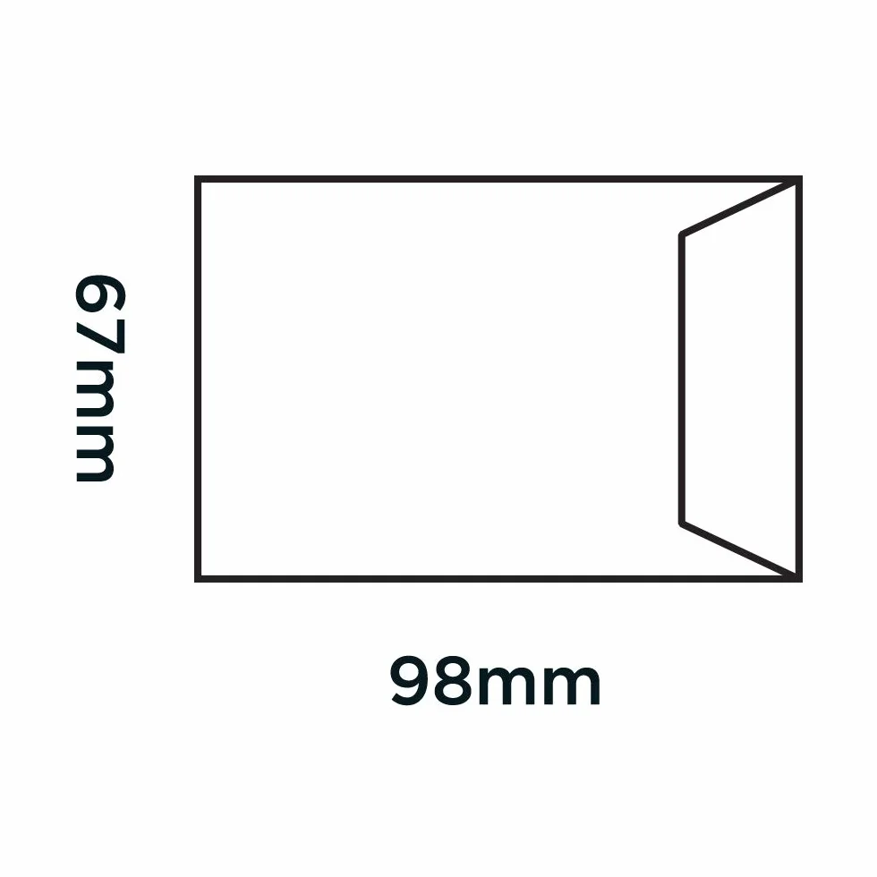 Blake Everyday 98 X 67 Mm 80 gsm Kieszeń Gumowane 117700 Biały Pakiet 500