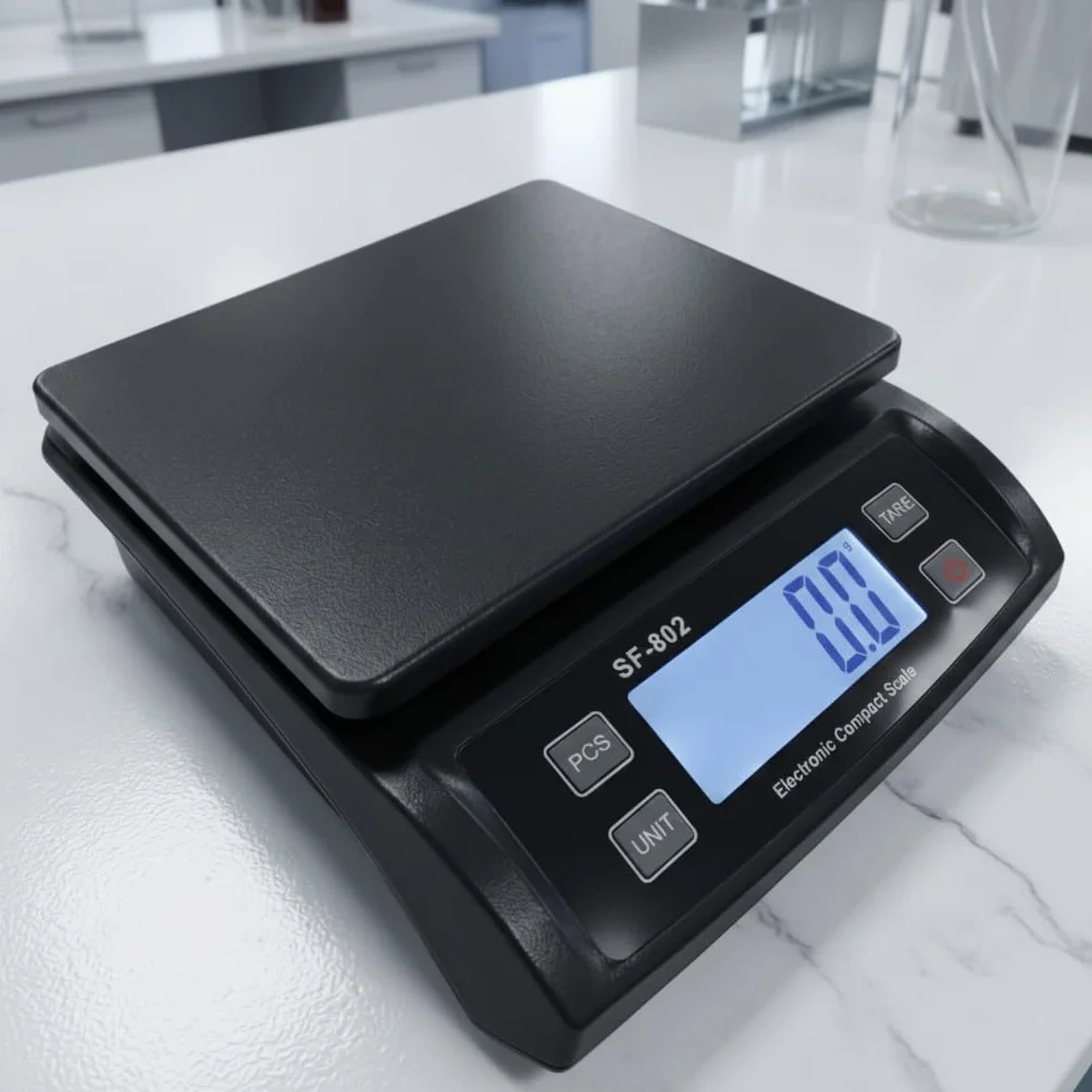 Cyfrowa Waga Pocztowa 30 KG Duża Platforma Funkcja Liczenia Sztuk Zestaw z Ładowarką USB i Zasilaczem Sieciowym