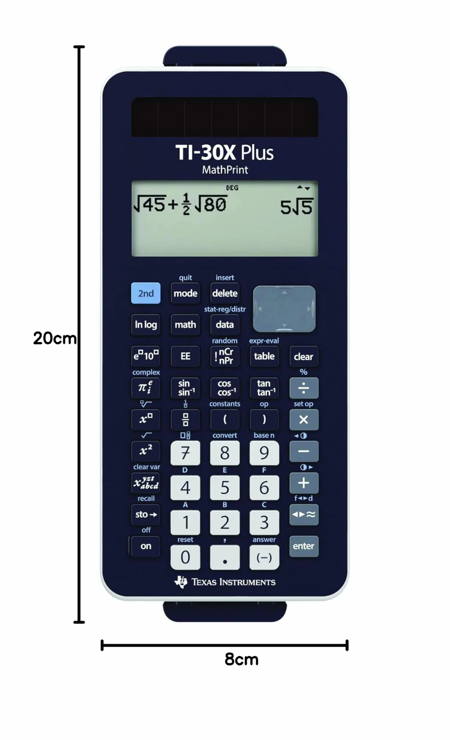 Texas Instruments TI - 30XPLUS MP FC Kalkulator Naukowy, Granatowy, 4-liniowy