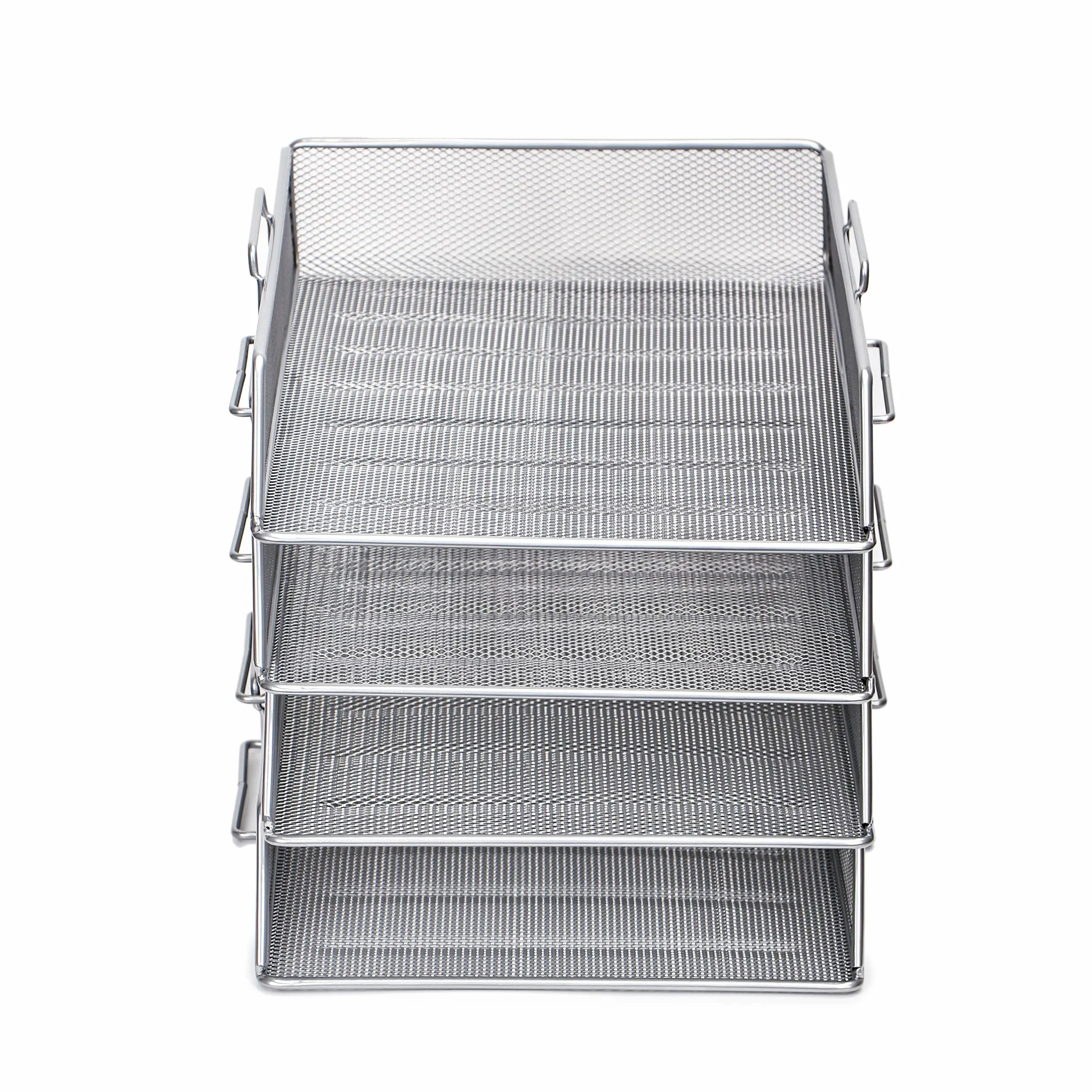 EXERZ Sorter papieru organizer na biurko siatka druciana 4 szt.