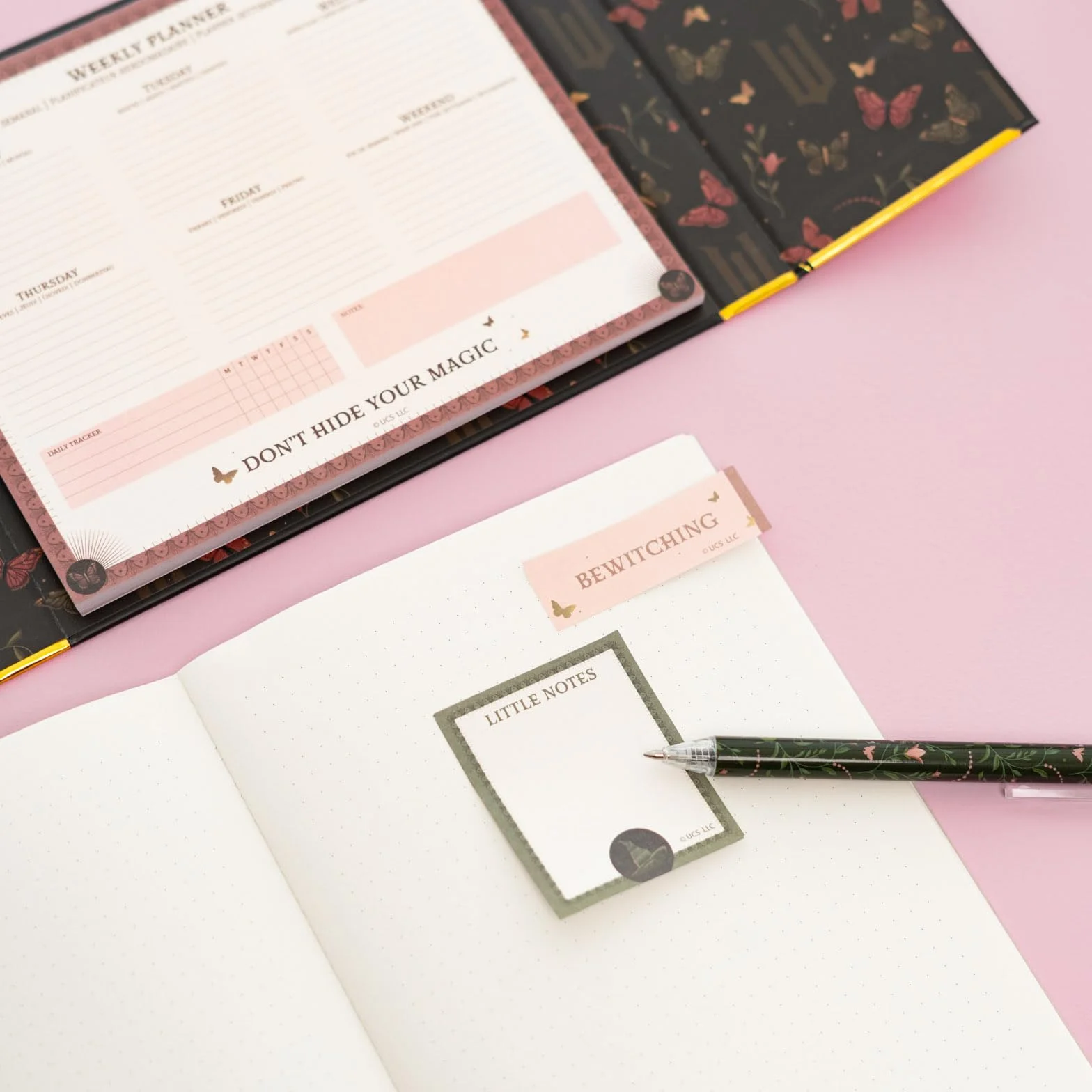Grupo Erik Weekly Planner & Sticky Notes Set - Wicked Merchandise | 5 Notepads In Different Sizes & Envelope | Cute Sticky Notes, Cute Stationery Gifts, Wicked Gifts Under 15 Pounds