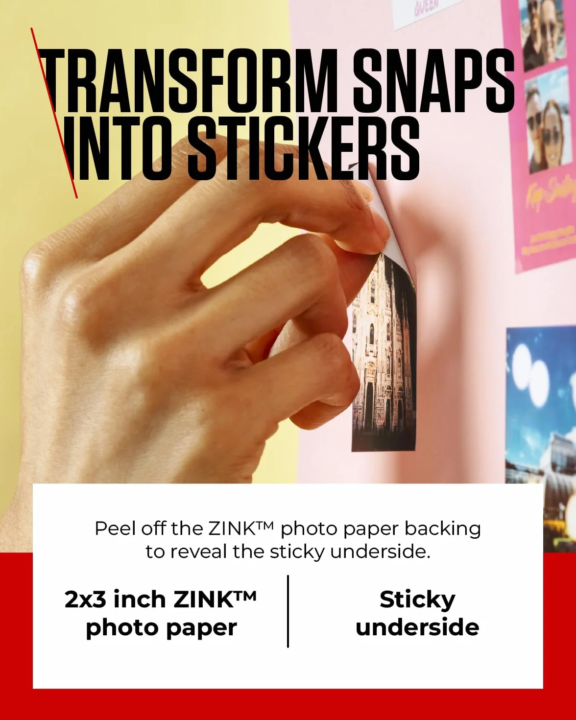 Canon 3215C002 Zoemini ZINK Papier Fotograficzny, Biały, 50 Arkuszy