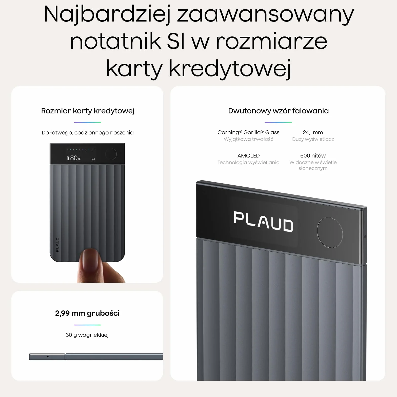 Plaud Note Pro Cyfrowy Dyktafon AI z Transkrypcją i Podsumowaniem AI Wielomodalne Wprowadzanie Do 50 Godzin Nagrywania Zaprojektowany do Konferencji Spotkań i Rozmów Telefonicznych i Zespołów