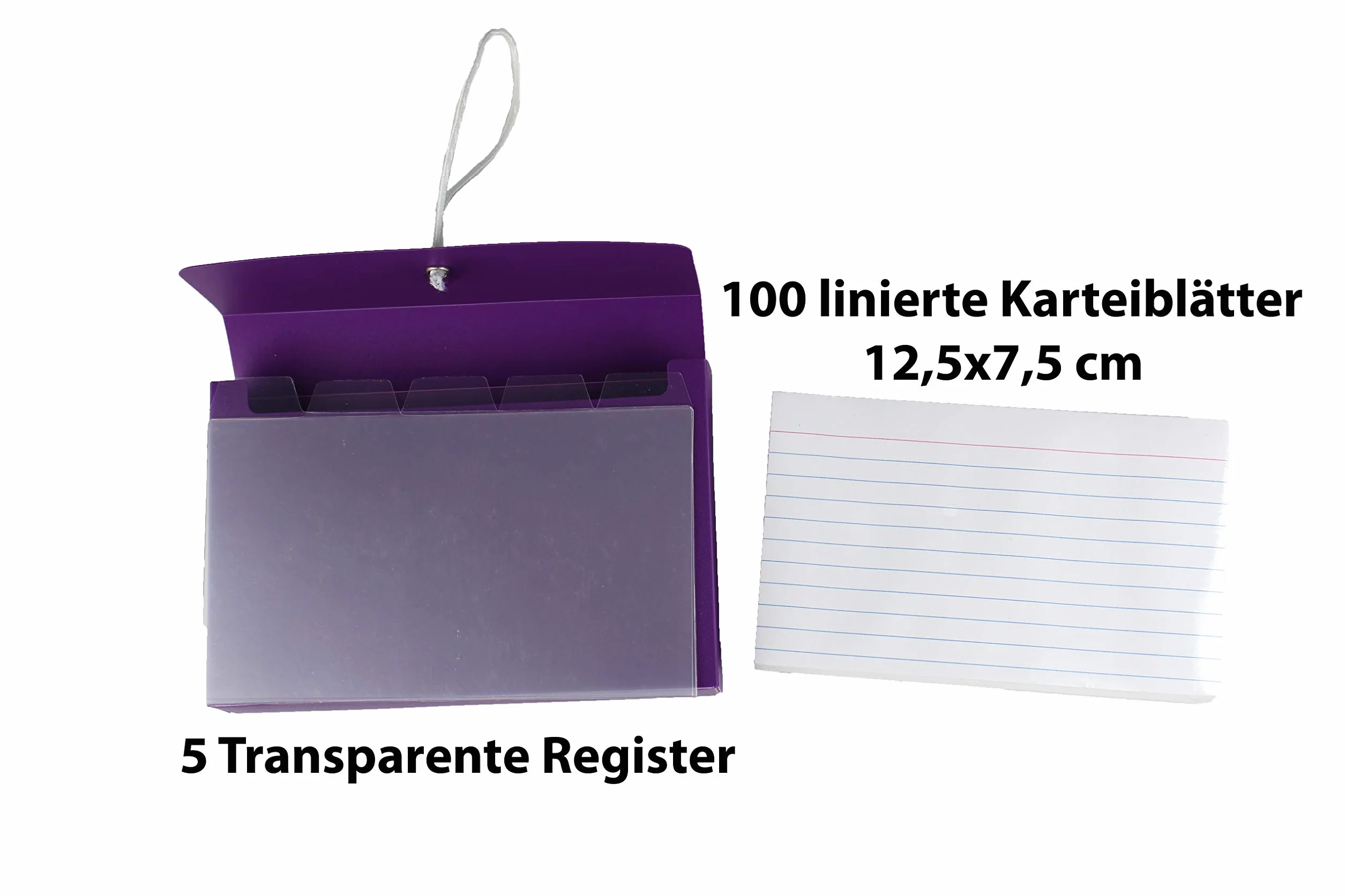 Metzger & Mendle pudełko na fiszki berry-fioletowy