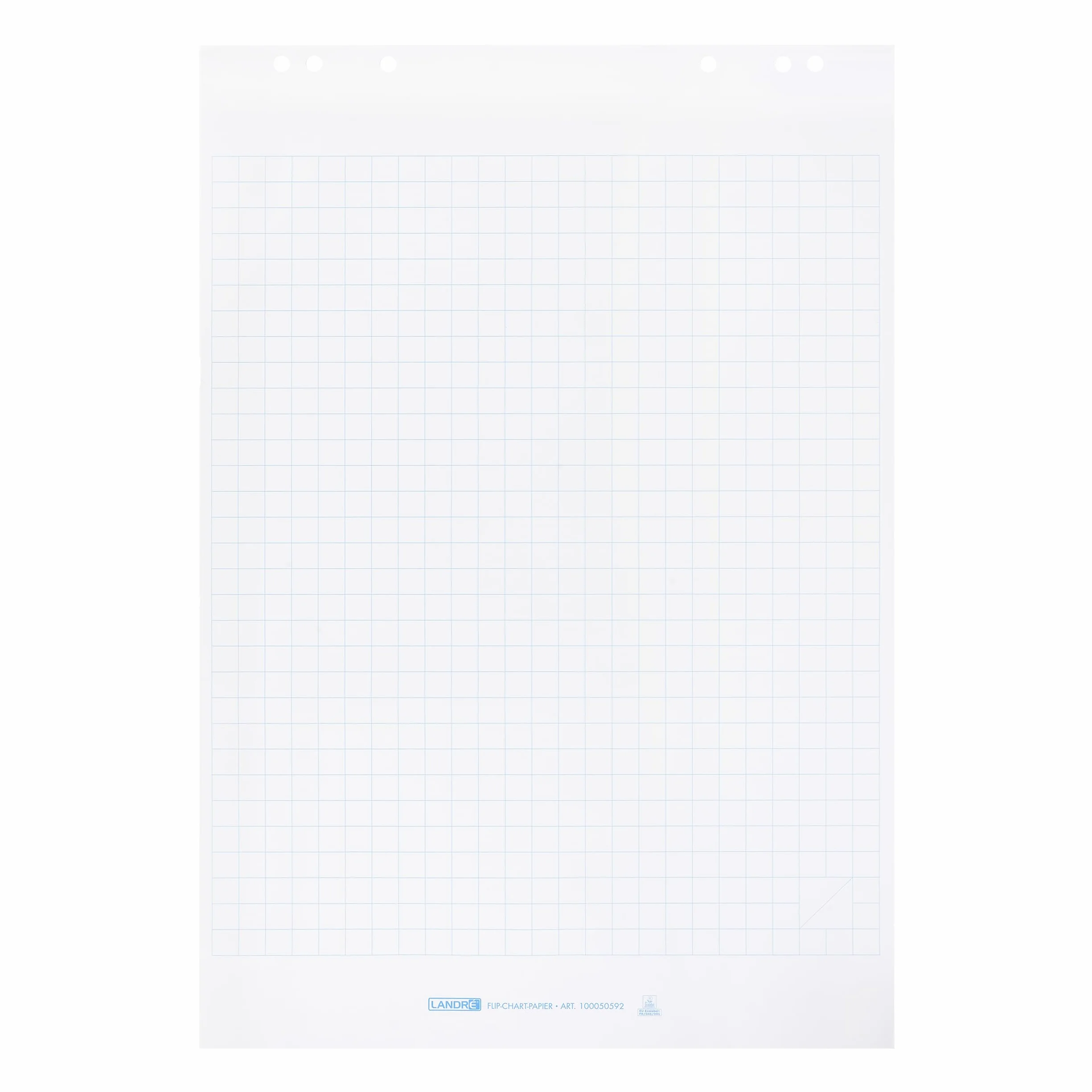 Landré papier flipchart, w kratkę, 20 arkuszy w bloku, 6 otworów, 5 sztuk