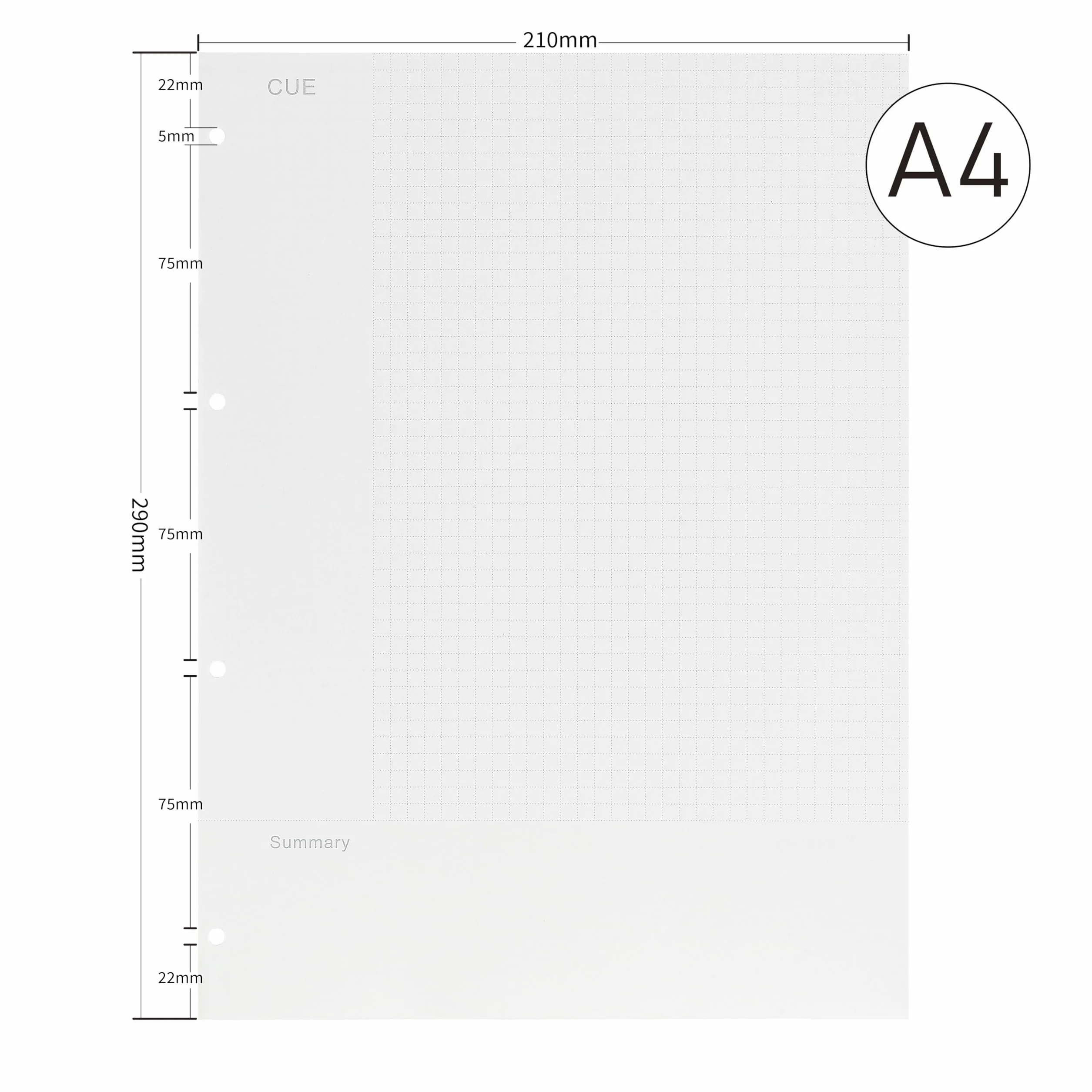 Cornell papier uzupełniający format A4, 135 arkuszy segregatora 29 x 21 cm, 100 g/m² z 4 otworami, idealny do nauki i metod nauki