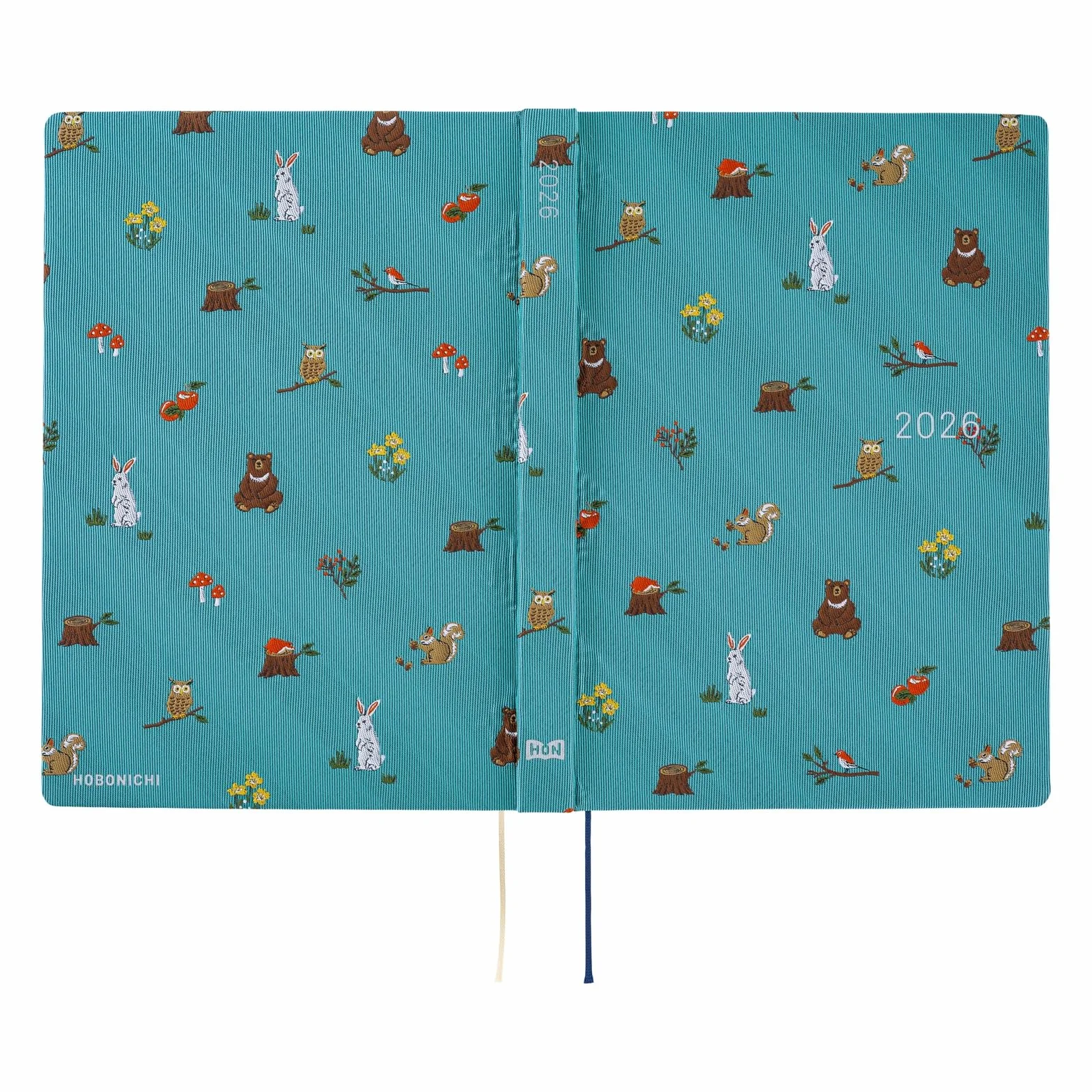 Hobonichi Techo HON A5 2026 – Bow & Tie: In the Forest (angielski, styczeń Start Planner)