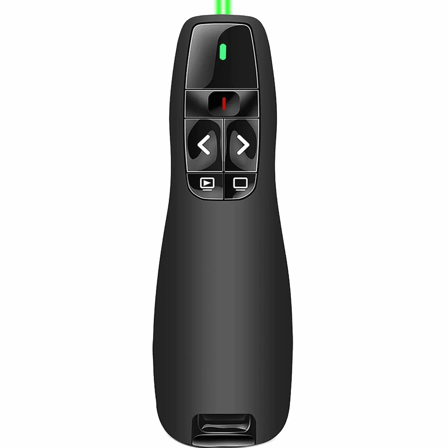 Bezprzewodowy prezenter zielone światło, 2,4 GHz PPT PowerPoint Clicker prezentacja zdalna prezentacja wskaźnik slajdów Advancer dla Mac, komputera, laptopa