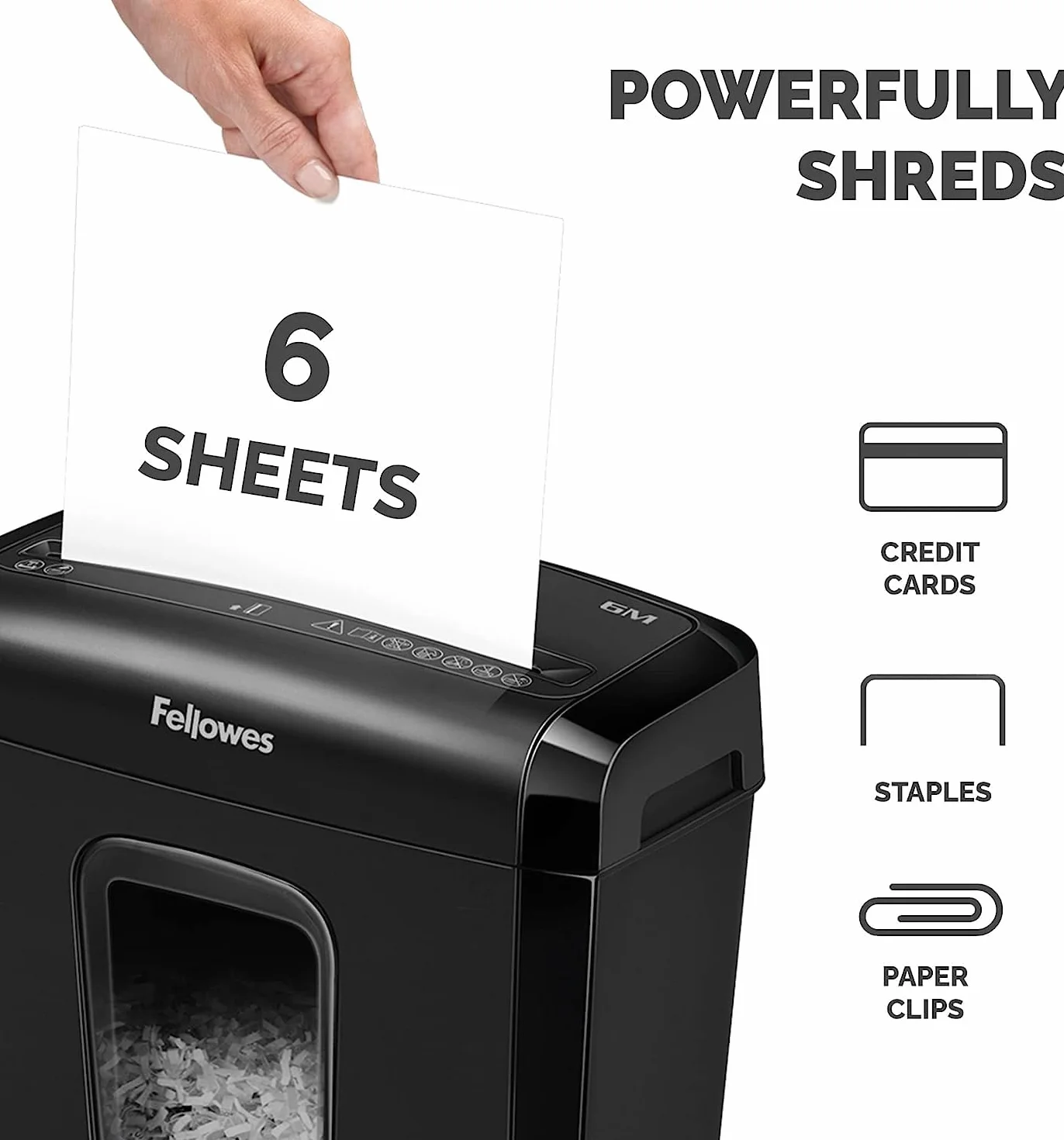 Fellowes 4631101 Niszczarka Dokumentów, Czarny, 13 l