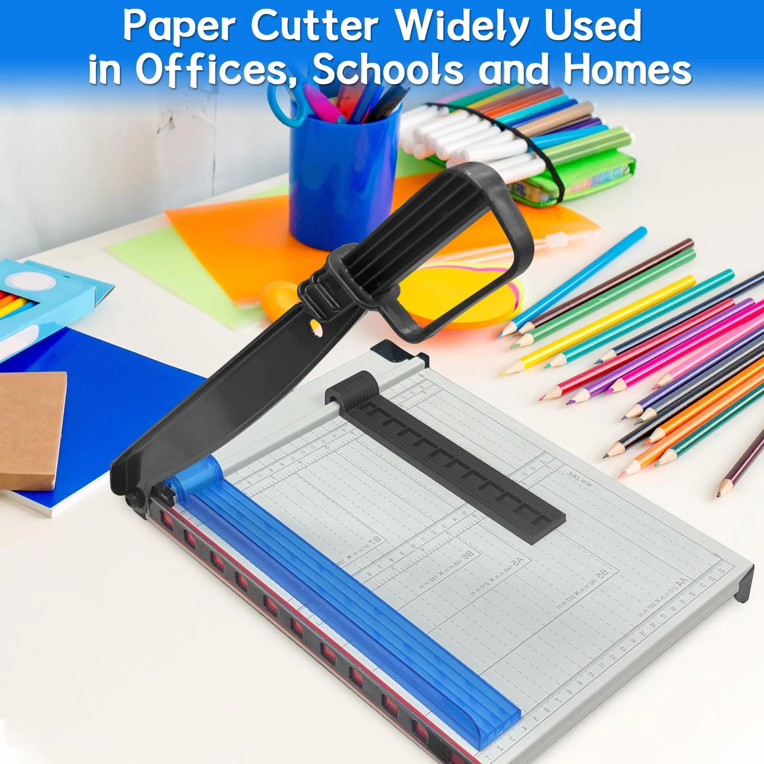 Przecinarka do papieru A4 z dźwignią, do cięcia papieru, metalu, wielofunkcyjna maszyna do cięcia papieru, etykiet, zdjęć, formatu A4