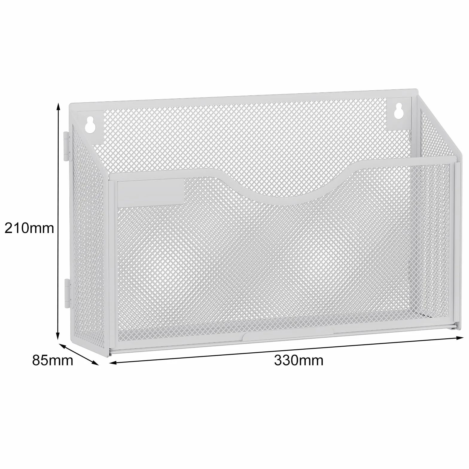 EasyPAG Uchwyt Ścienny na Dokumenty A4 3 Kieszenie Poziomy Metal Siatka,Ścienny Stojak na Pocztę,Wiszący Organizer na Dokumenty,Przechowywanie Czasopism z Tabliczka do Biura & Domu,Biały