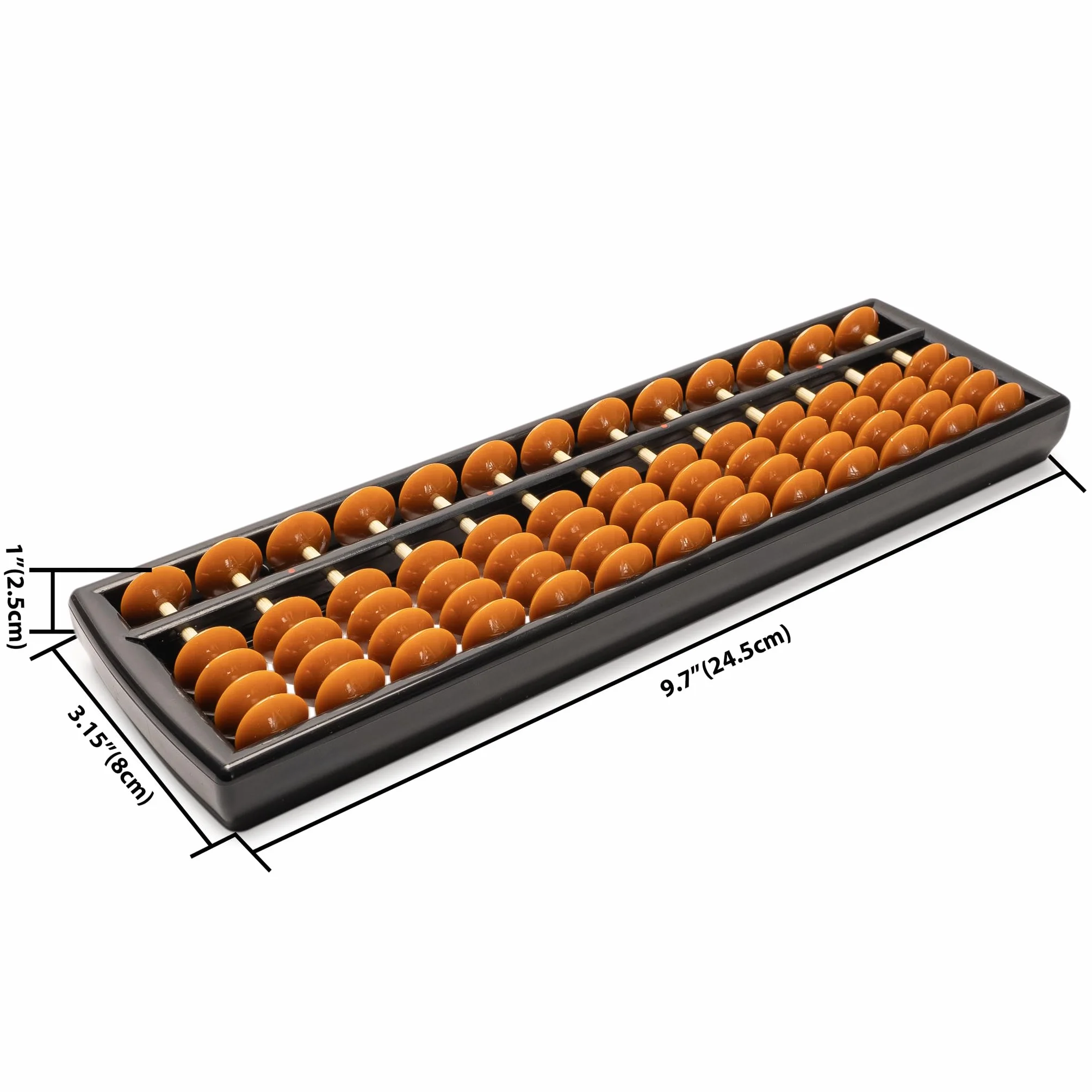 Yellow Mountain Imports Soroban Abacus - 13 kolumn, 24,5 cm profesjonalny japoński kalkulator do matematyki psychicznej i nauki Montessori