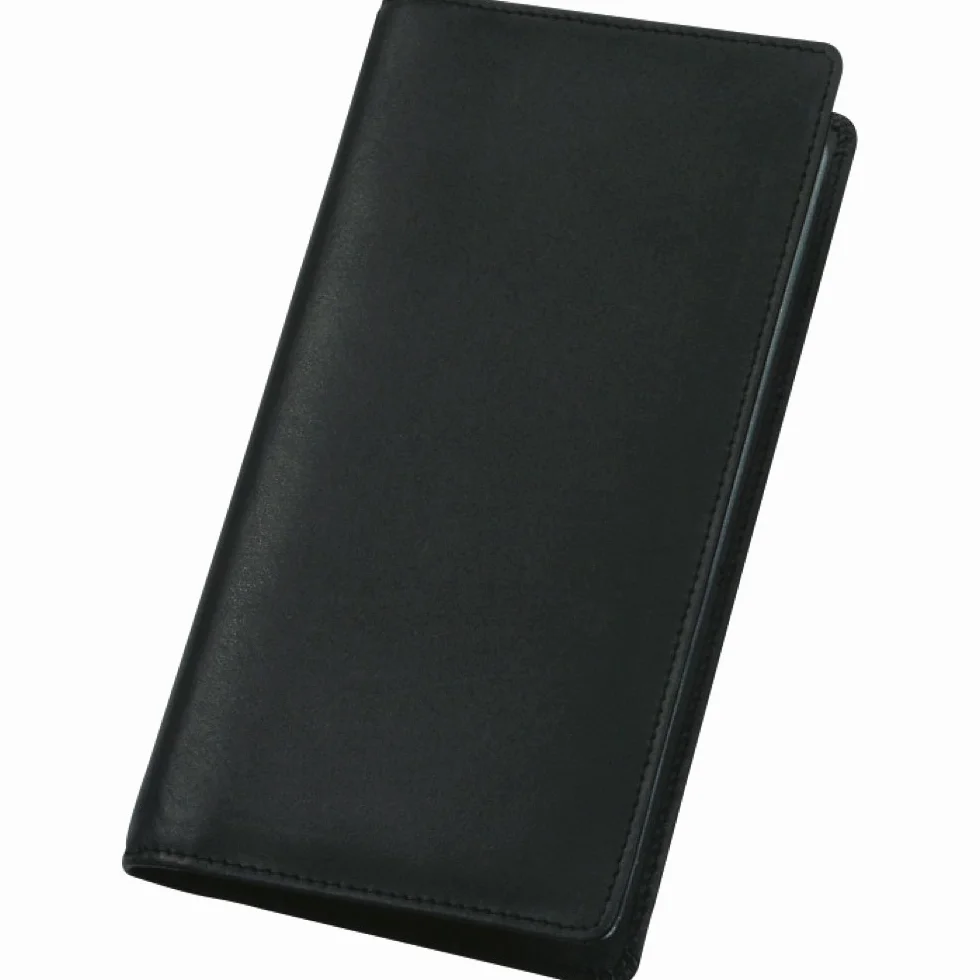 ALASSIO 41006 - Album na Wizytówki z Imitacji Skóry FINEtouch, Czarne Etui na 120 Kart, Ok. 20 x 11,5 x 1,5 cm