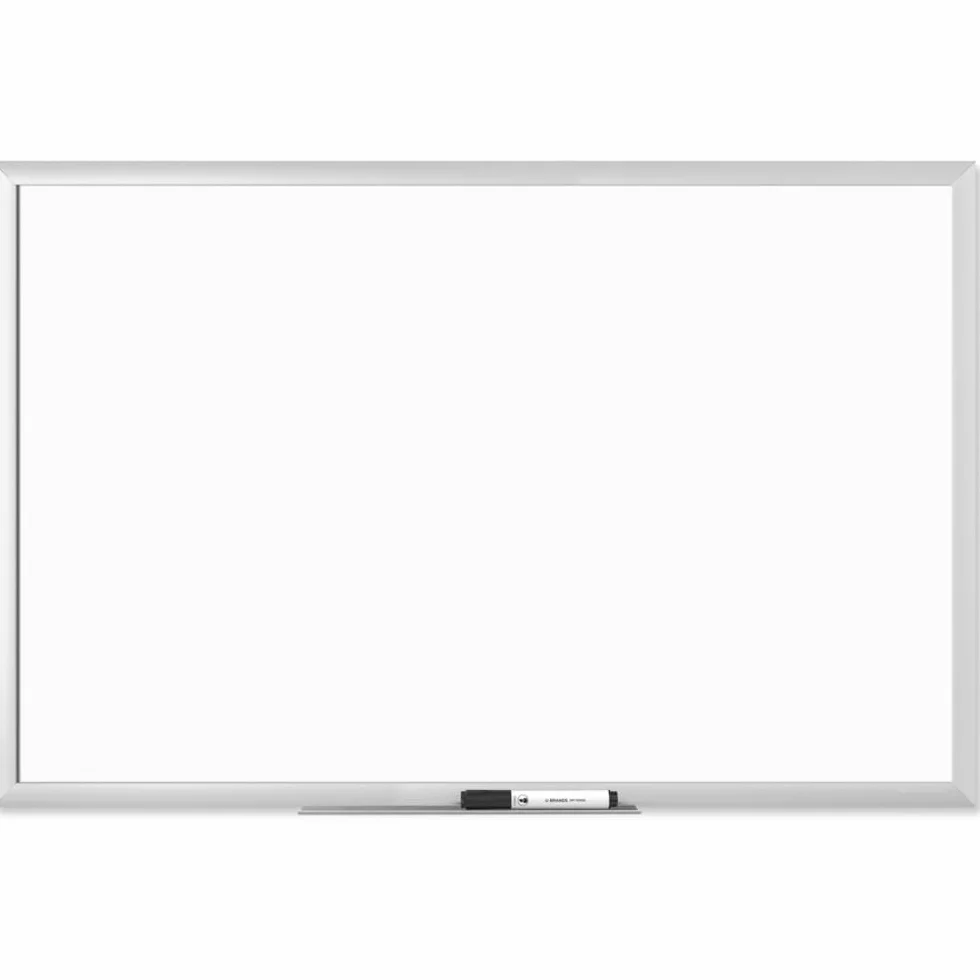 U Brands Tablica suchościeralna, 59 x 89 cm, powierzchnia z melaminy, srebrna rama aluminiowa (031U00-01)