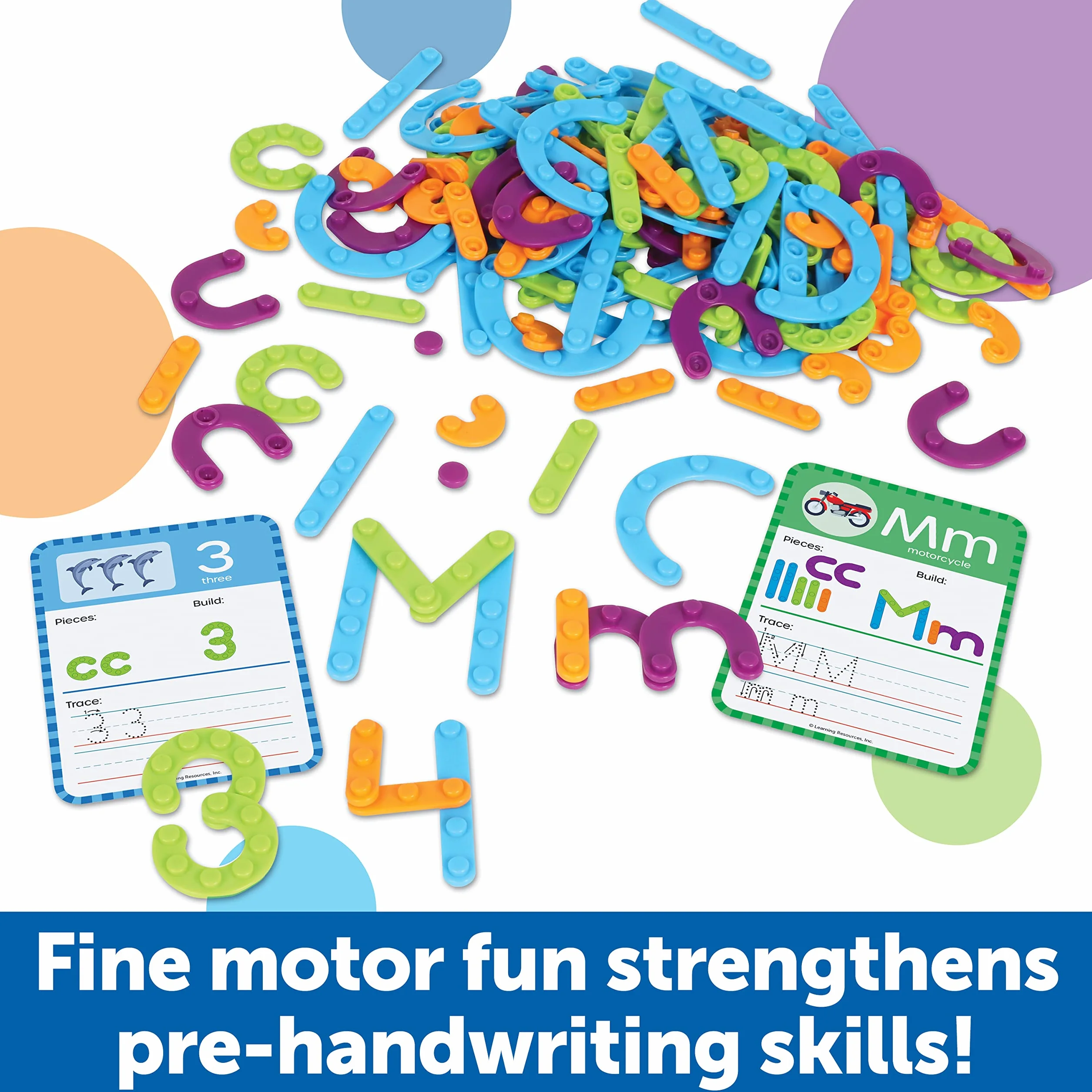 Learning Resources Zestaw Klasowy do Tworzenia Liter i Cyfr – Budowanie Umiejętności, Liczenie, Alfabet, 5+