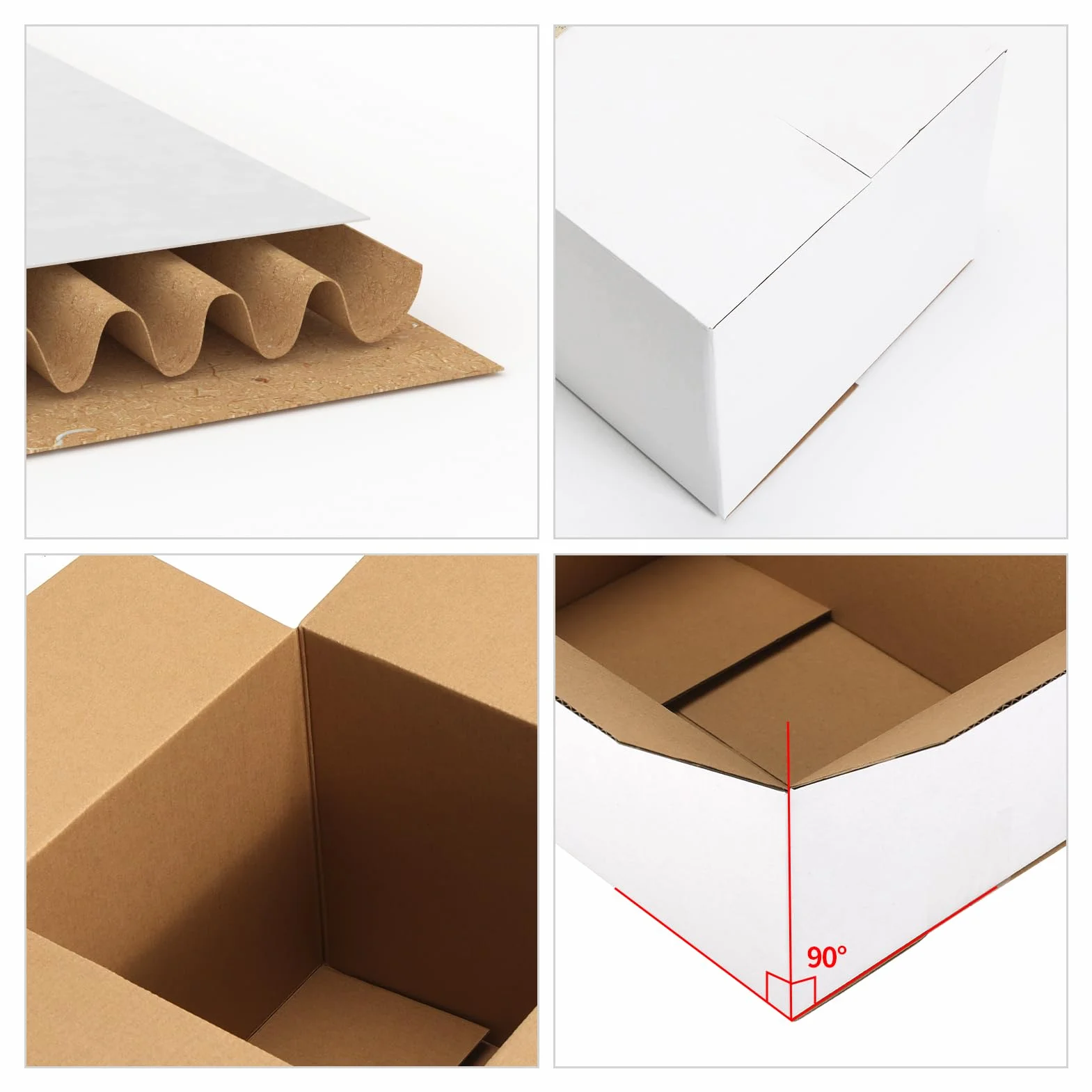 HORLIMER Pudełko kartonowe 30,5x30,5x30,5 CM białe, zestaw 10 pudełek kartonowych, idealne do pakowania i wysyłki pocztowej oraz jako pudełka prezentowe