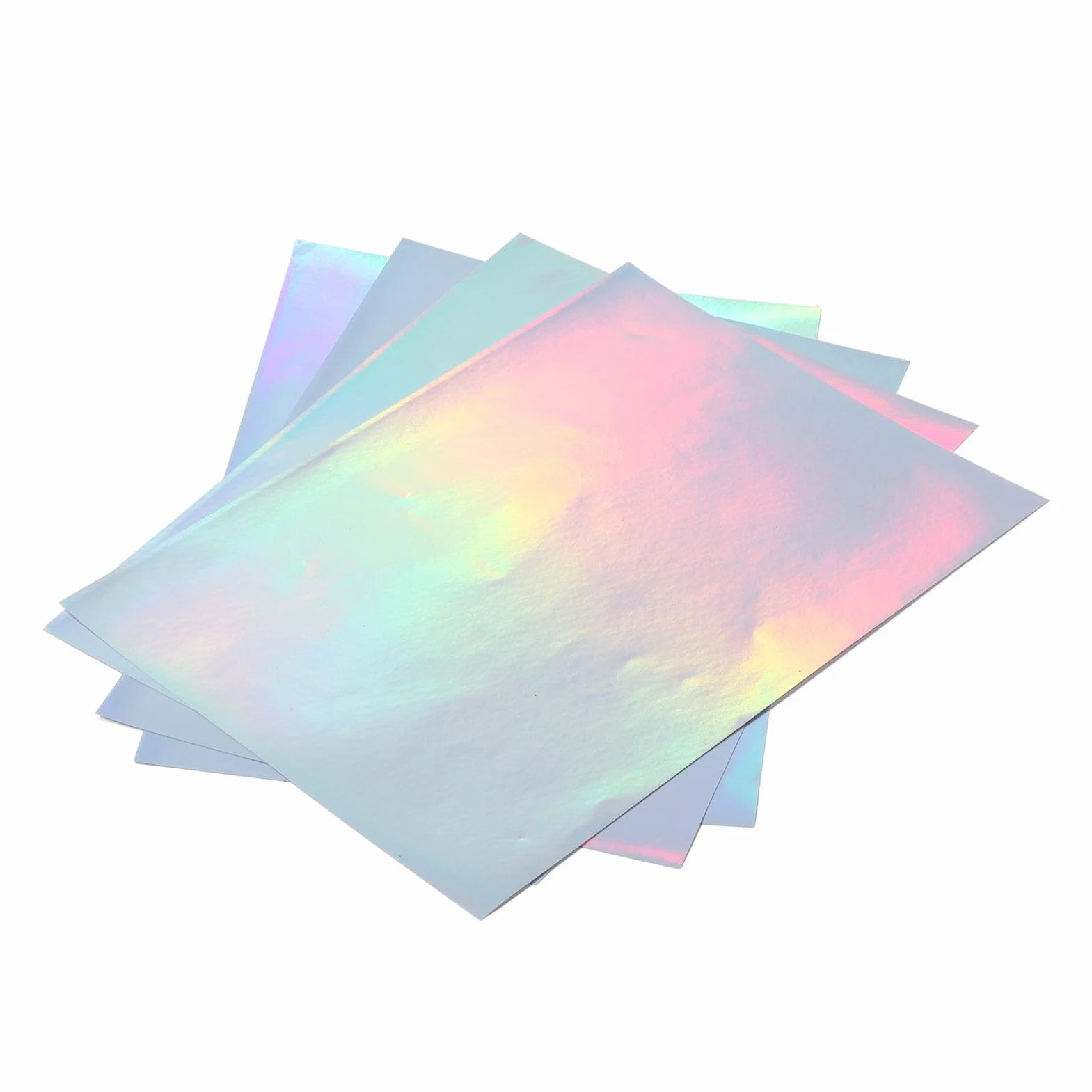 22 Arkusze A4 Papier do Naklejek Holograficznych do Druku, Wodoodporna Folia Aluminiowana Laserowo Papier Holograficzny w Sztyfcie, 210 Mm X 297 Mm / 8 X 12 Cali Rozmiar