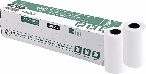 Exacompta zestaw 10 rolek termicznych 57mm x 18m 12mm rdzeń 55 g/m² bez BPA