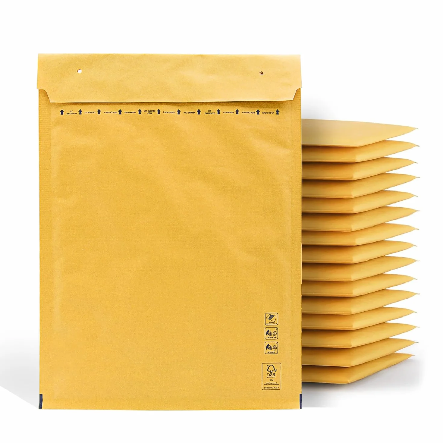 M-Office Koperty bąbelkowe, papier typu kraft, do przesyłek paczkowych w różnych rozmiarach (150 x 220 mm, 10 sztuk)