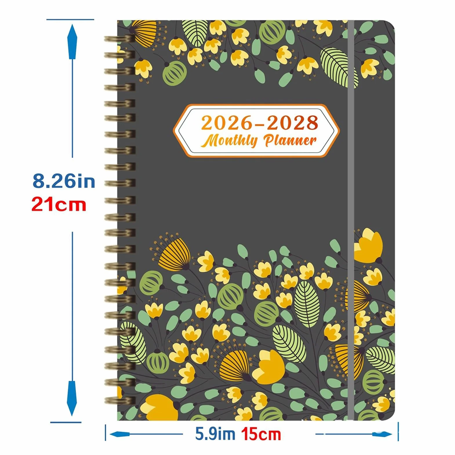 Kalendarz 3-letni 2026-2027-2028, planer miesięczny 21x15x2 cm, organizer na 36 miesięcy