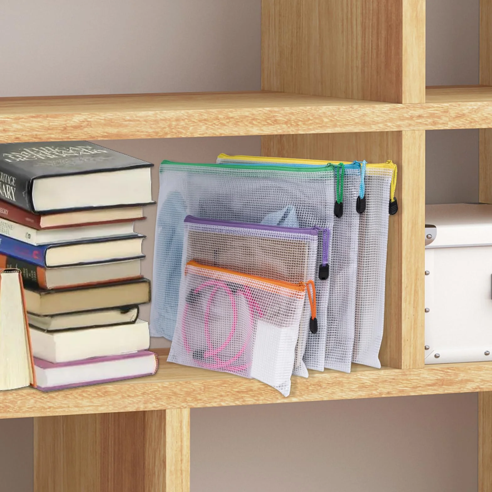 15 szt. etui na dokumenty A4 A5 A6 5 kolorów, wodoodporne etui na dokumenty, przezroczyste etui na zamek błyskawiczny na dokumenty, kosmetyki, materiały biurowe, podróże