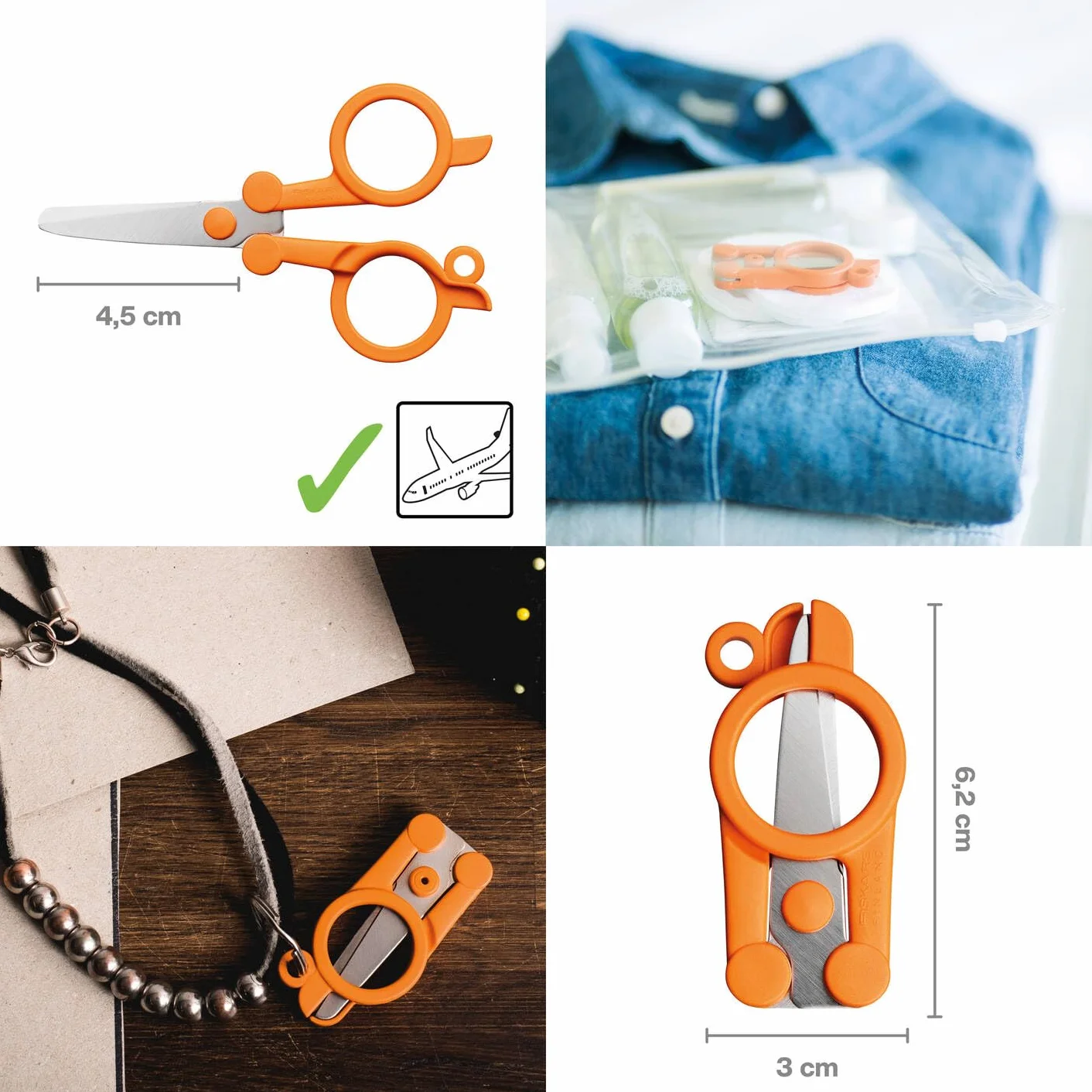 Fiskars Classic 6411501951236 Nożyczki, Pomarańczowy, 11 cm