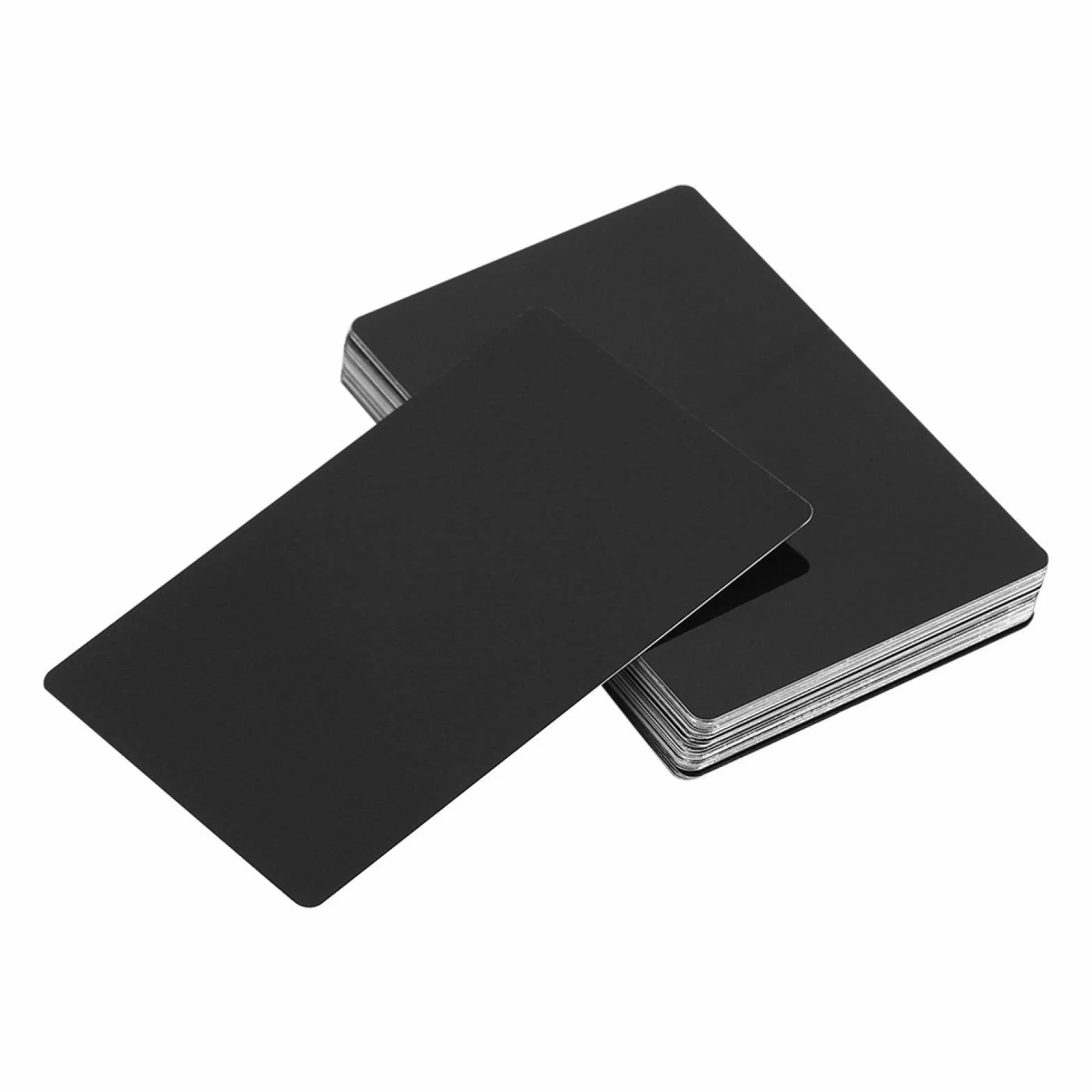 Grube 0.22mm sublimacyjne metalowe wizytówki puste do druku atramentowego karta identyfikacyjna ze stopu aluminium BLACK