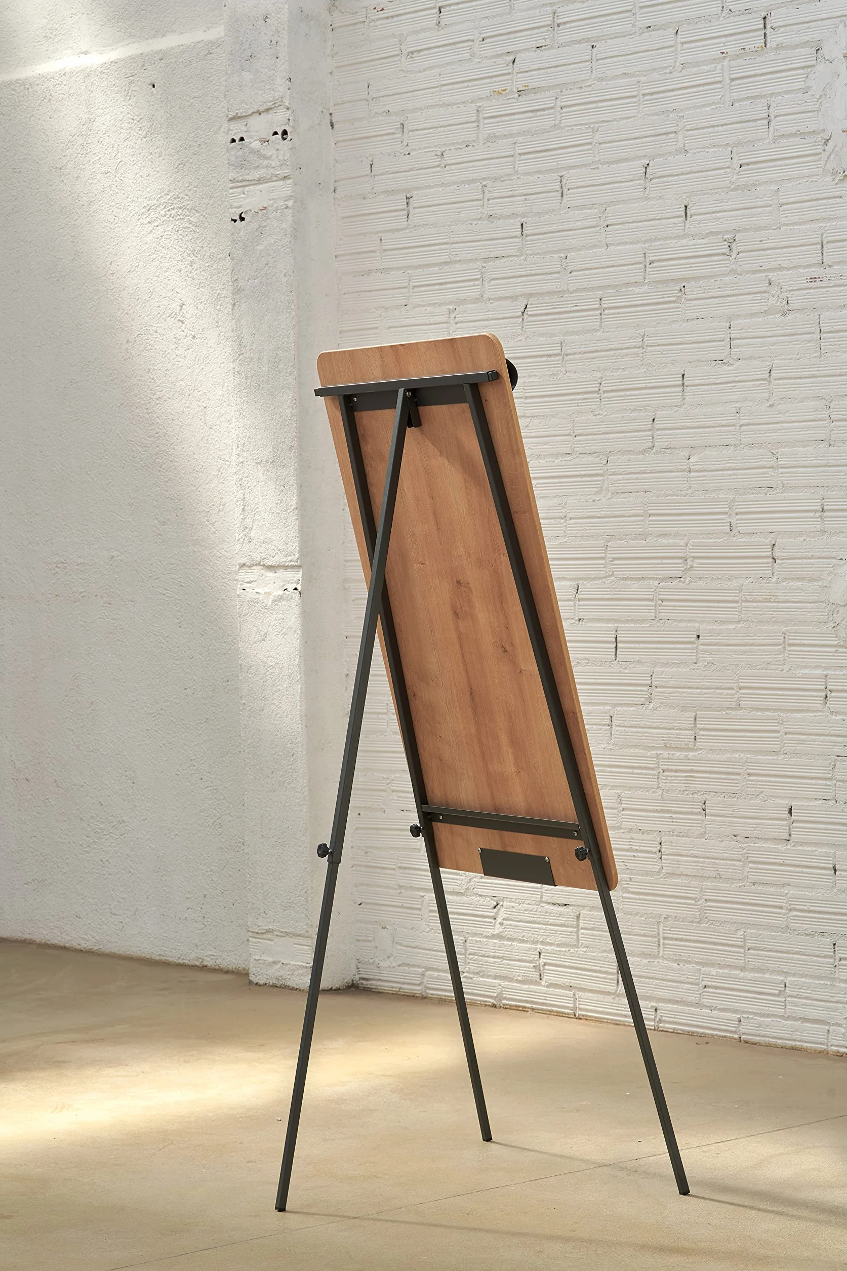 Rocada Tablica suchościeralna ze stojakiem i drewnianą ramą, magnetyczna 69 x 115 cm biały