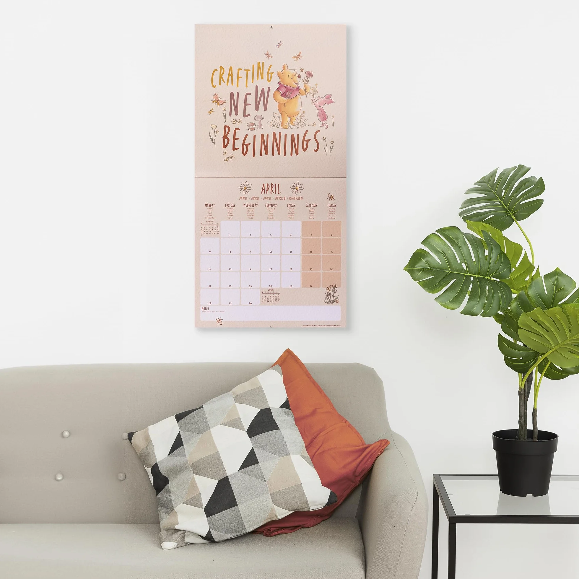 Calendario 30x30 cm Winnie the Pooh 2025 pyramid