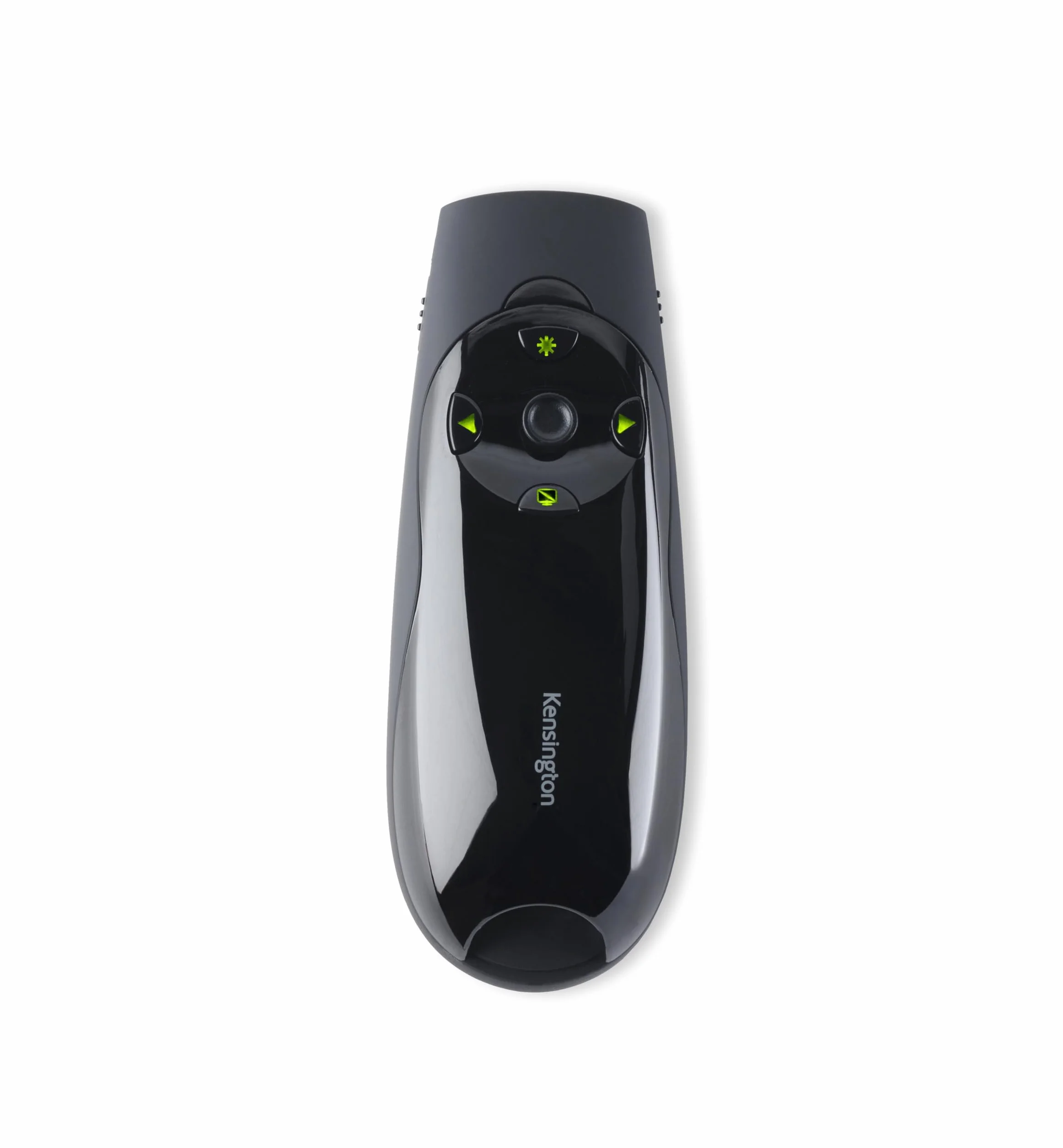Kensington Prezenter Expert – bezprzewodowy przycisk do prezentacji USB z zielonym wskaźnikiem laserowym i sterowaniem kursorem, kompatybilny z Windows i macOS, zasięg 45 m (K72426EU)