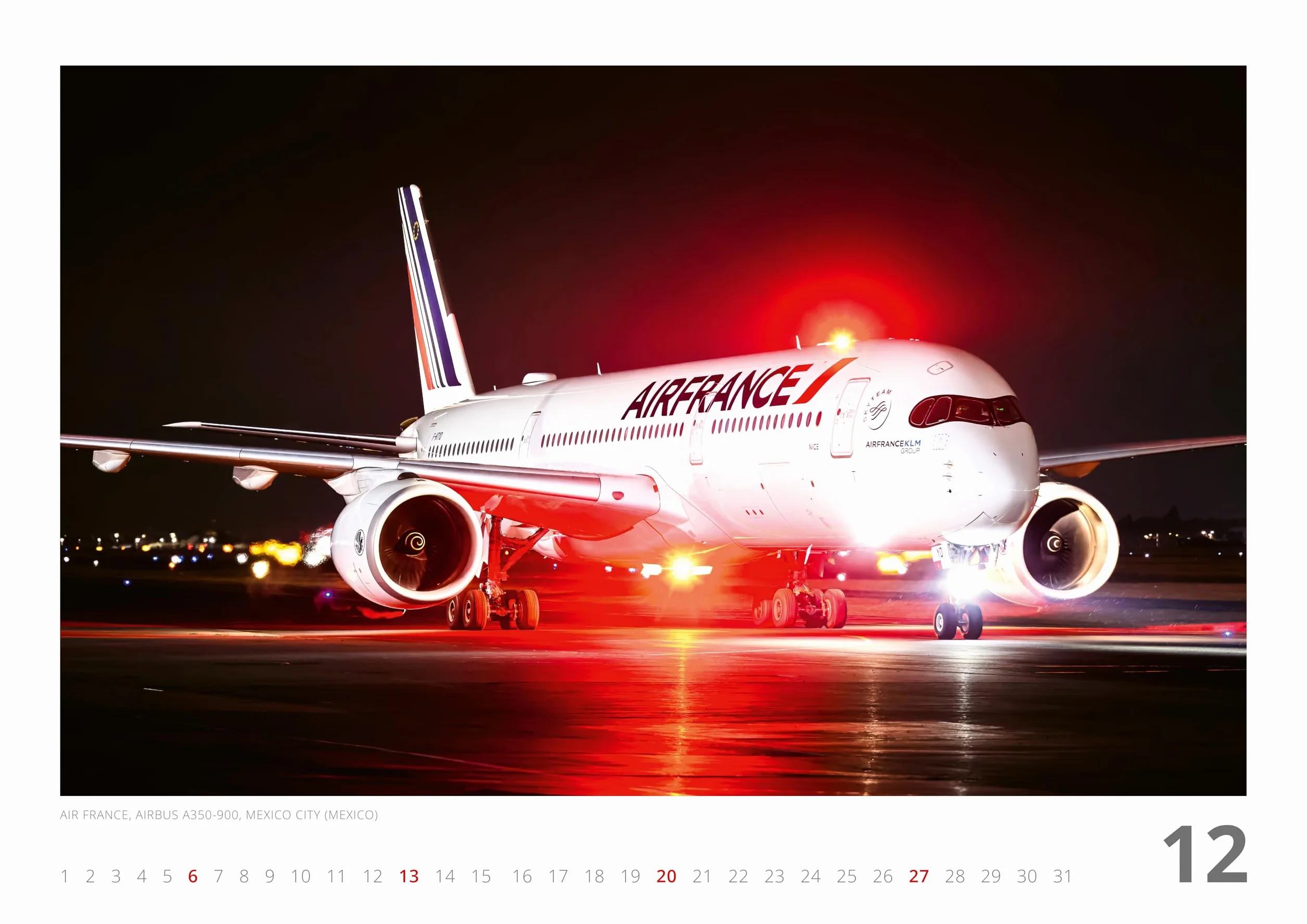 Kalendarz AIRLINER 2026 | Kalendarz ścienny A2, 12 motywów | Fotografia lotnicza, żywe kolory na 250 g/m² | Limitowana edycja Felixa Gottwalda