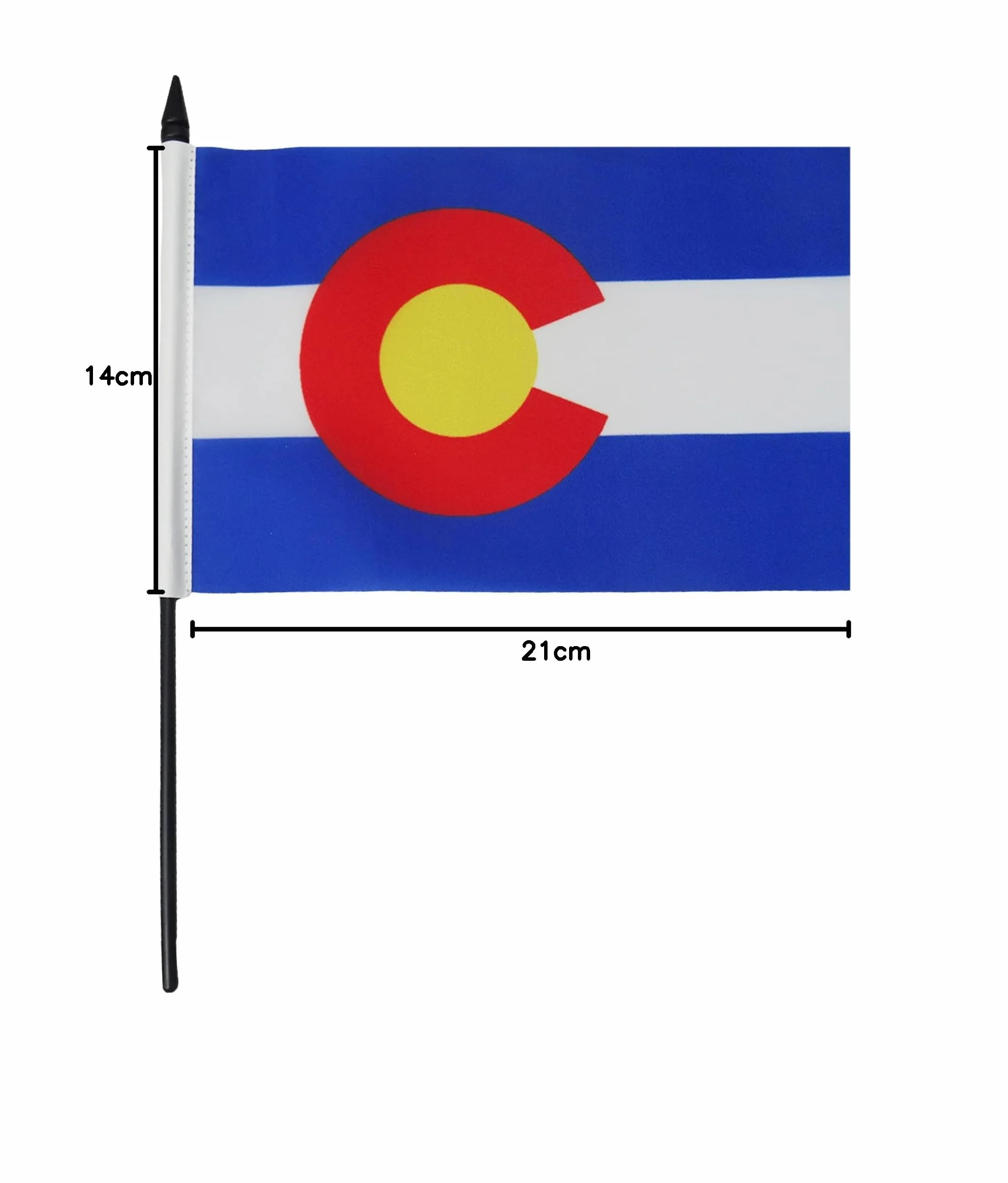 Drapeau de Table Colorado en Polyester 100D, 21cm x 14cm