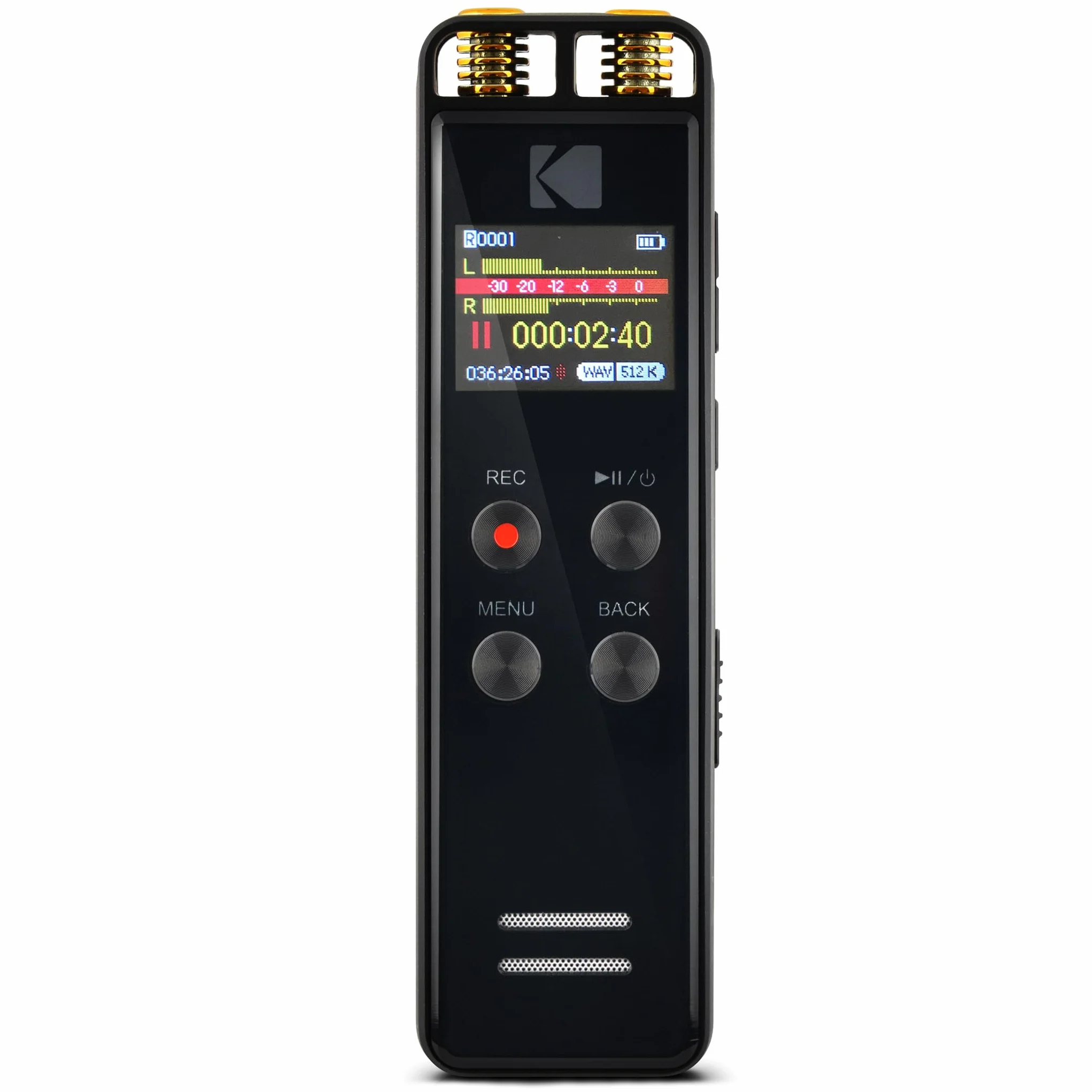 KODAK VRC550 Dyktafon o wysokiej intensywności mini sterowanie głosem bateria litowa odtwarzacz MP3