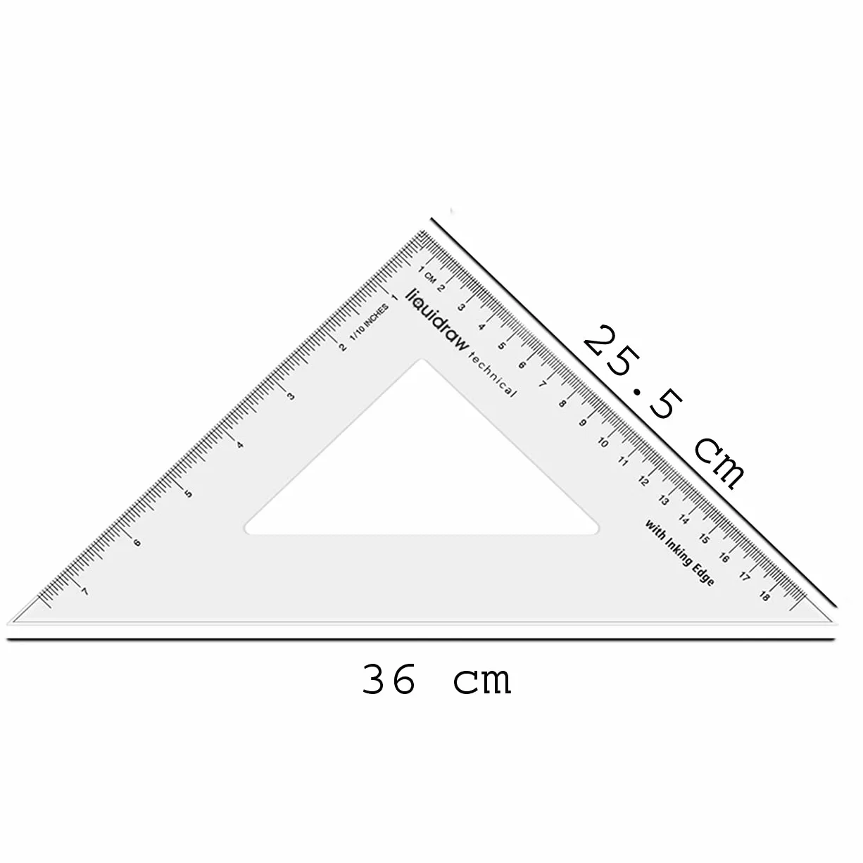 Liquidraw Zestaw kwadratowa trójkątna linijka geometryczna kątomierz 5 dużych