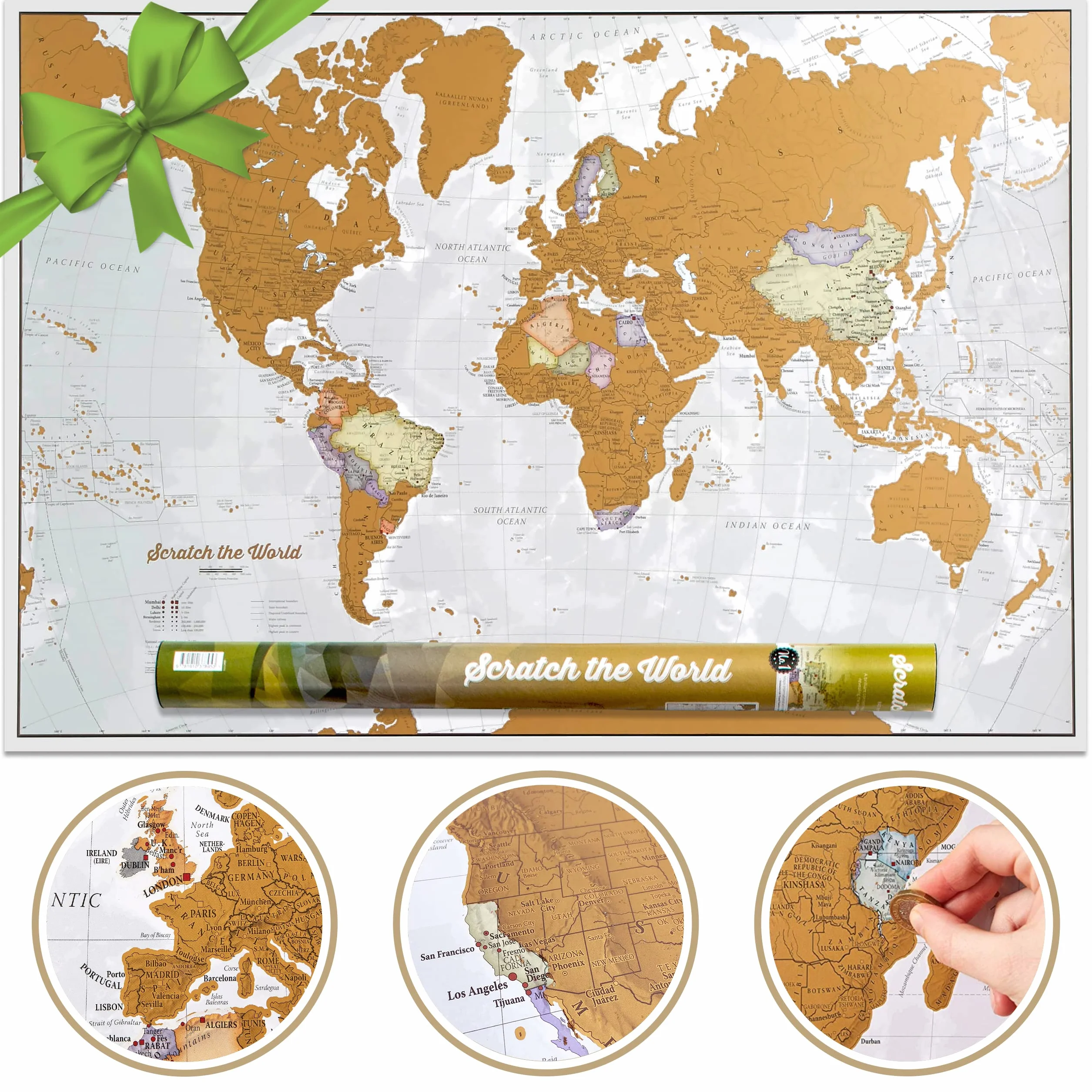 Scratch the World® Mapa do zdrapywania 84 cm x 59 cm