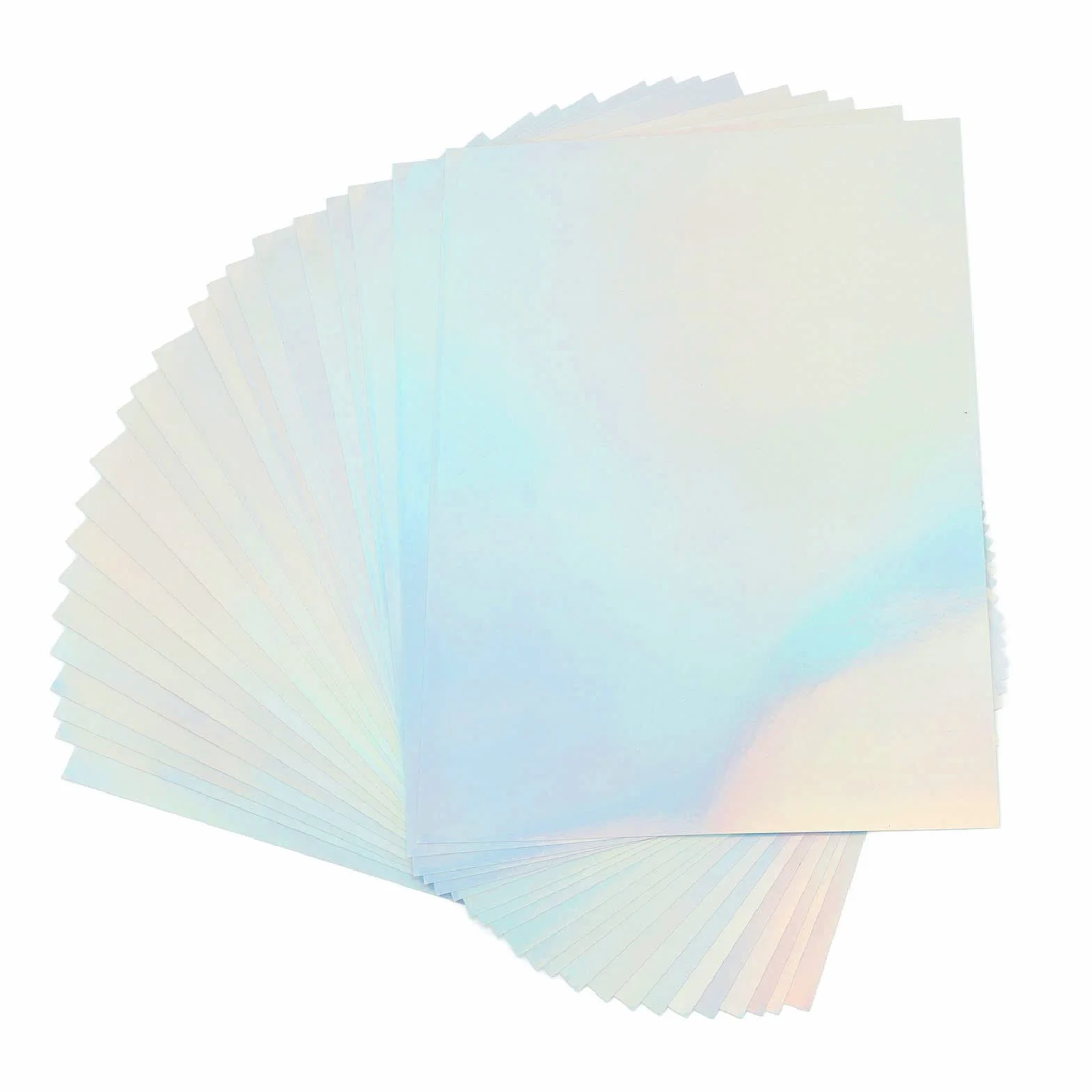 22 Arkusze A4 Papier do Naklejek Holograficznych do Druku, Wodoodporna Folia Aluminiowana Laserowo Papier Holograficzny w Sztyfcie, 210 Mm X 297 Mm / 8 X 12 Cali Rozmiar