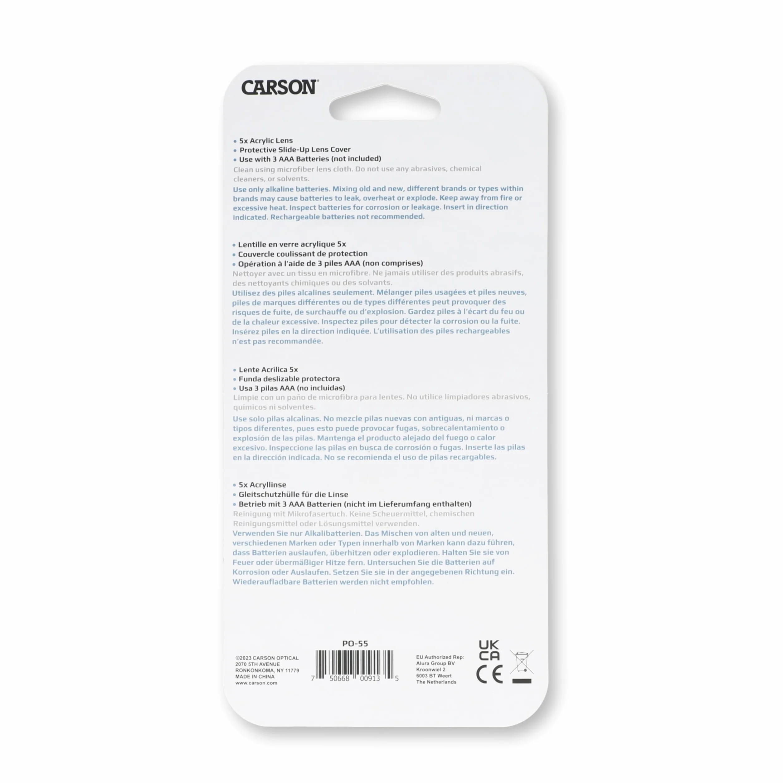 Lupa kieszonkowa Carson MiniBrite 5x LED PO-55