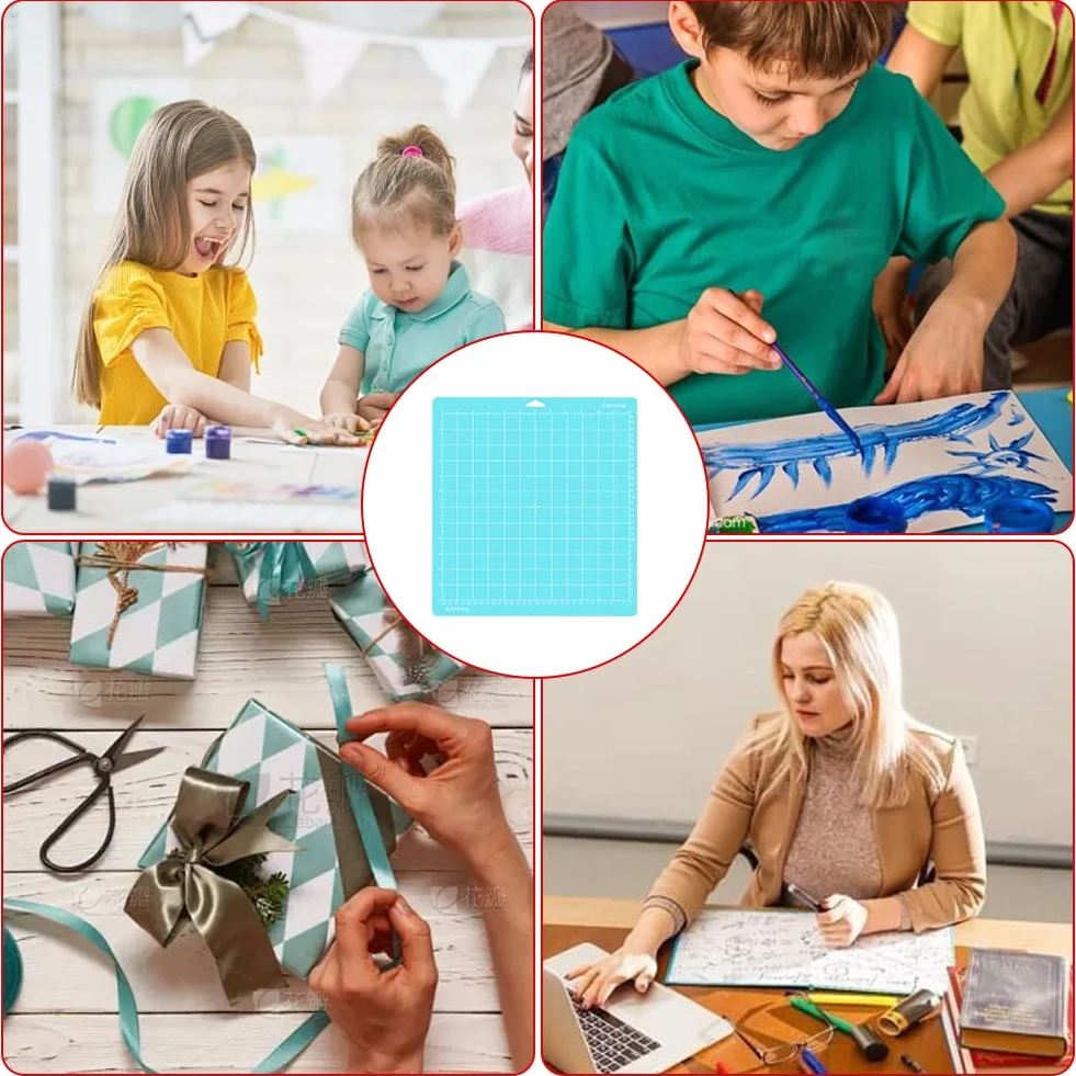 Adhesive Cutting Mat 12x12 inch for Maker Explore One Air Air 2 with Scraper 5 PCS BLUE